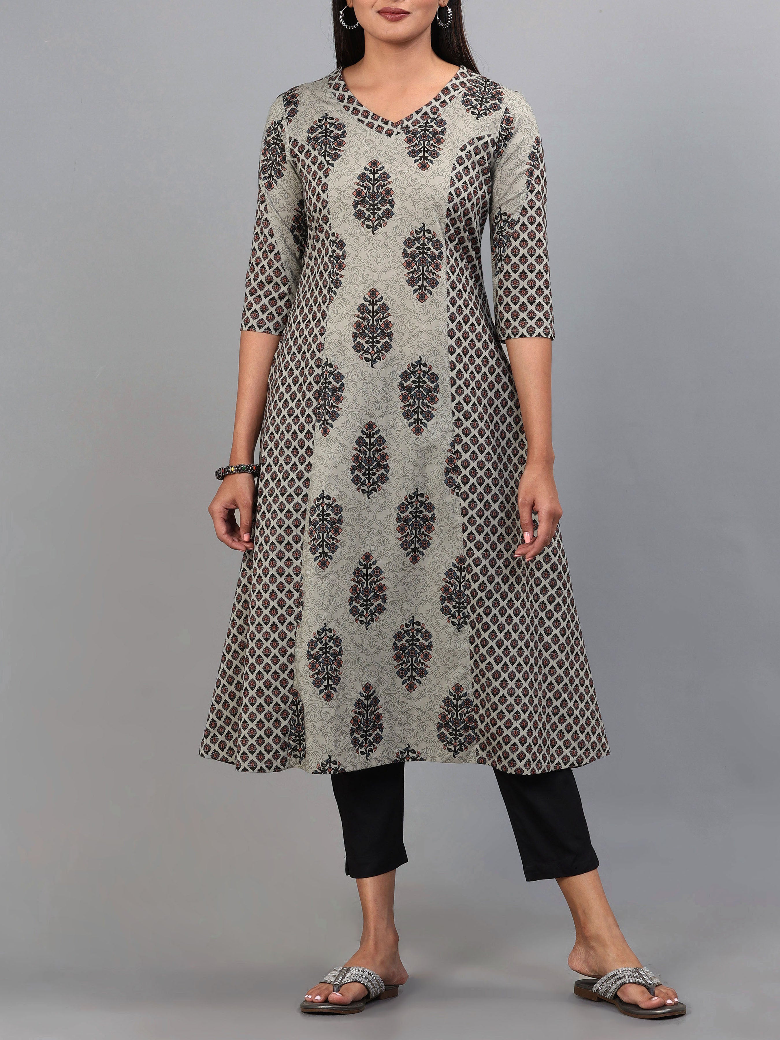 Multi Colour Pure Cotton Printed Kurti