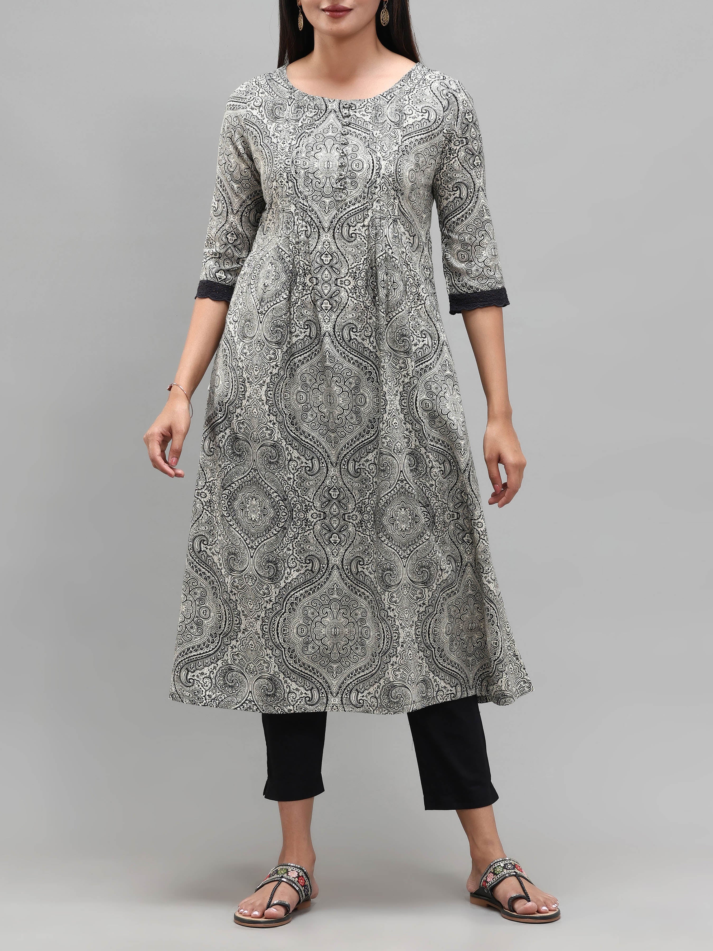 Multi Colour Pure Cotton Printed Kurti