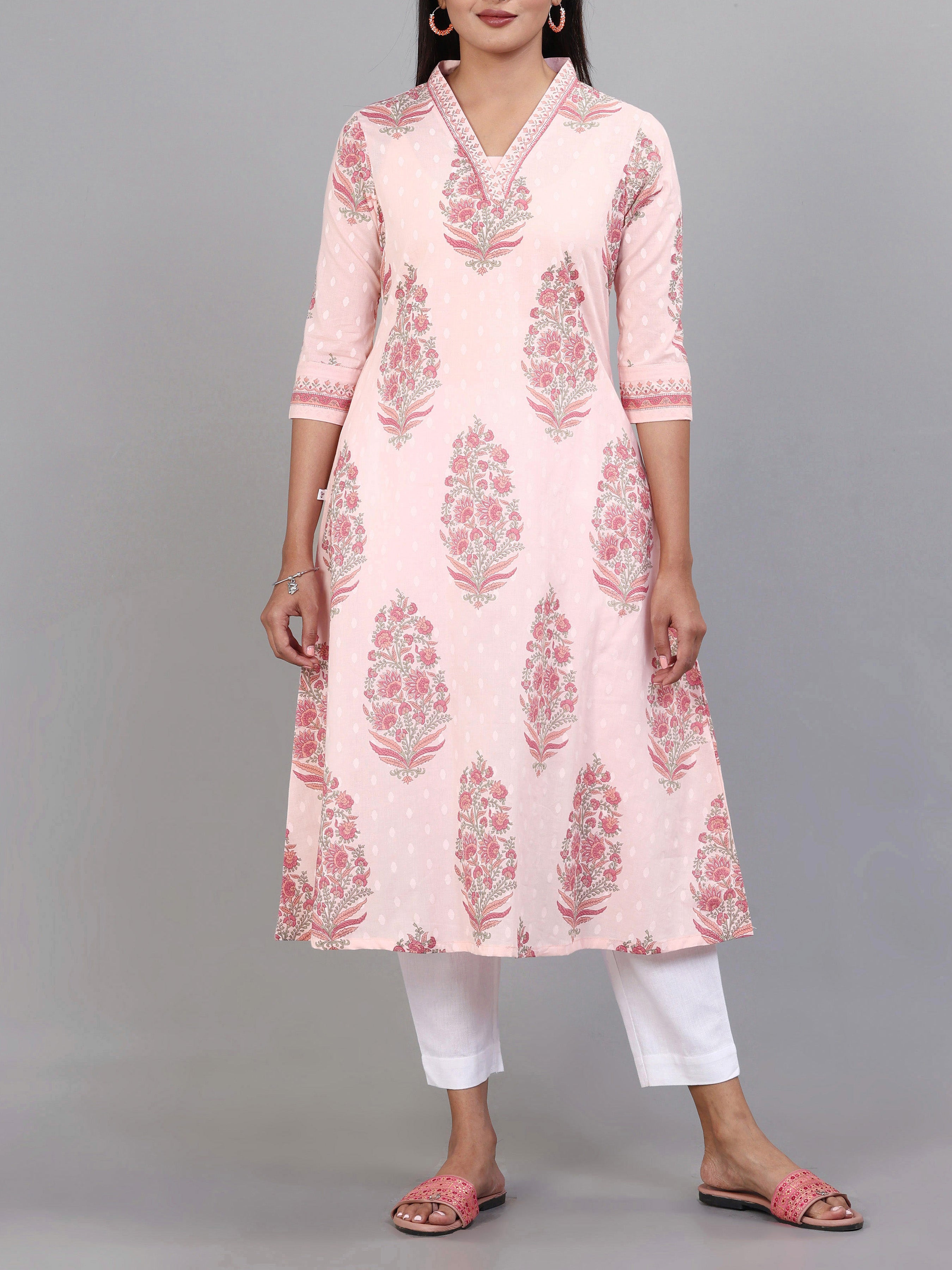 Multi Colour Pure Cotton Printed Kurti