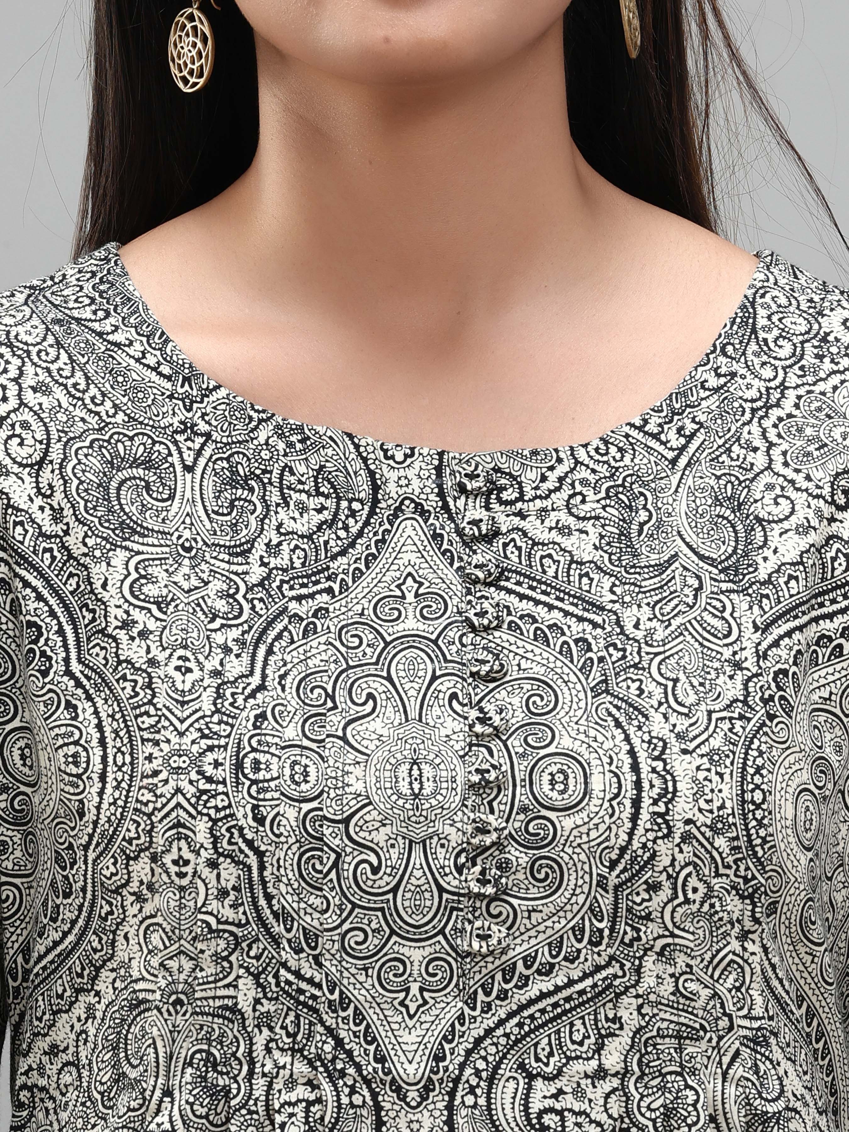 Multi Colour Pure Cotton Printed Kurti