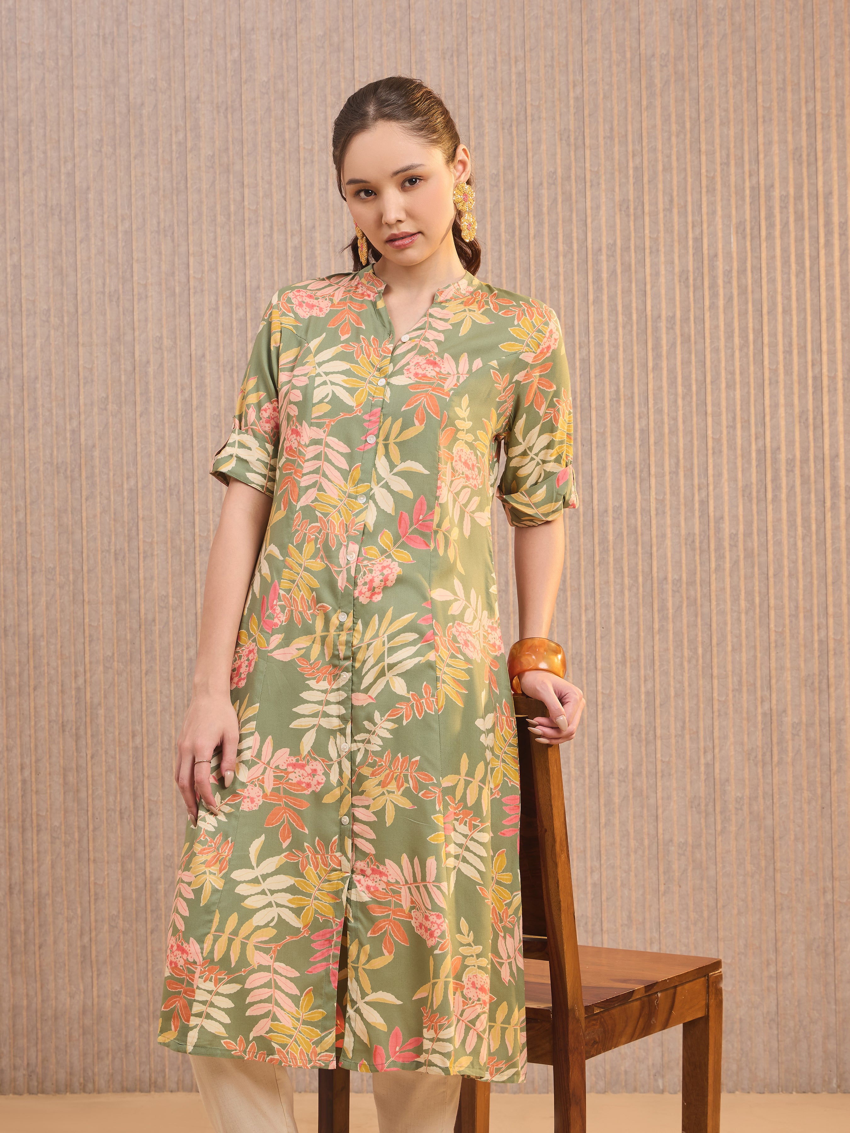 Multi Colour Viscose Printed Kurti