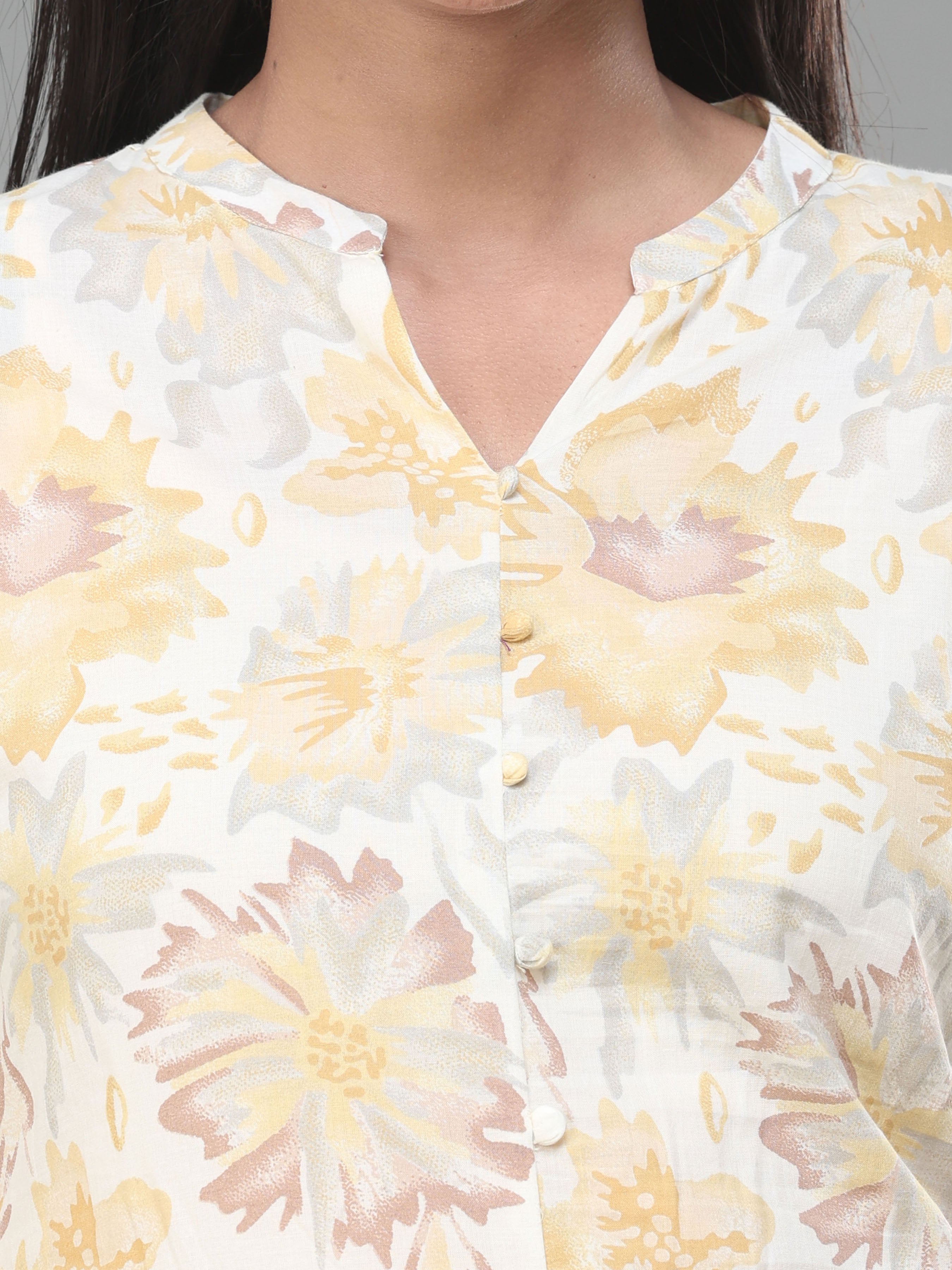 Multi Colour Pure Cotton Printed Kurti