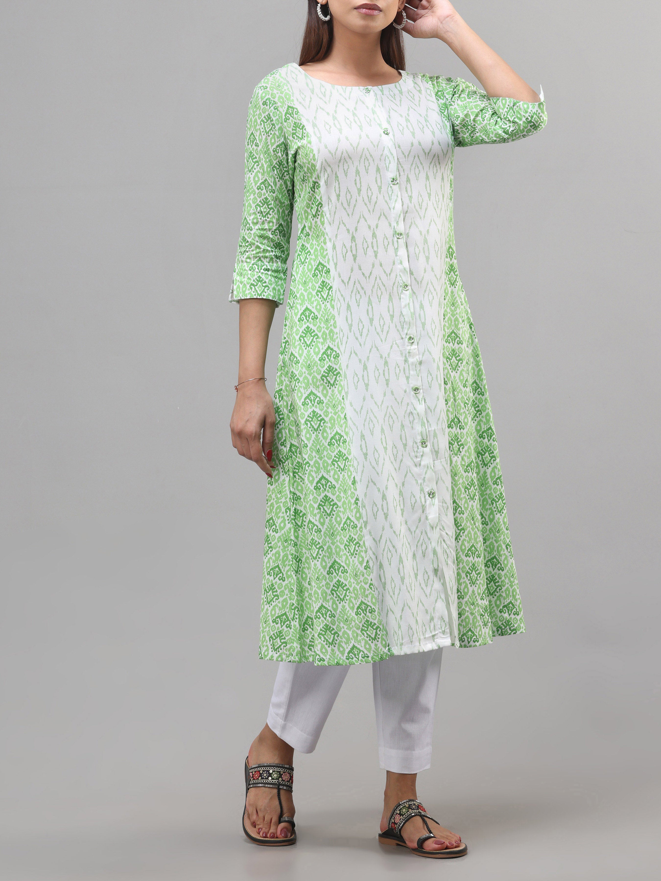 Multi Colour Viscose Printed Kurti