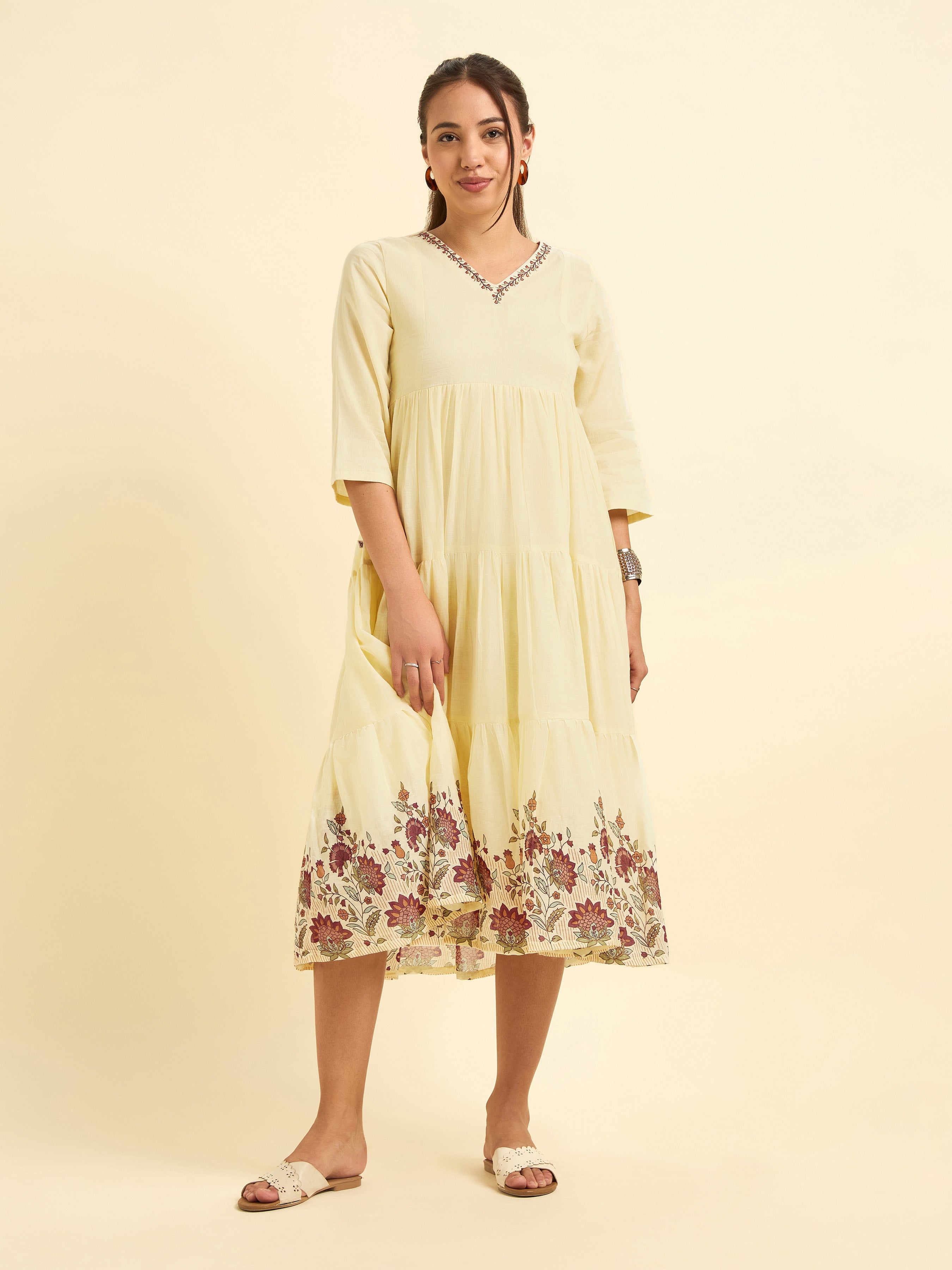 Women Wearing Magenta Viscose Blend Kurti Set With Dupatta And Sequence Embroidery