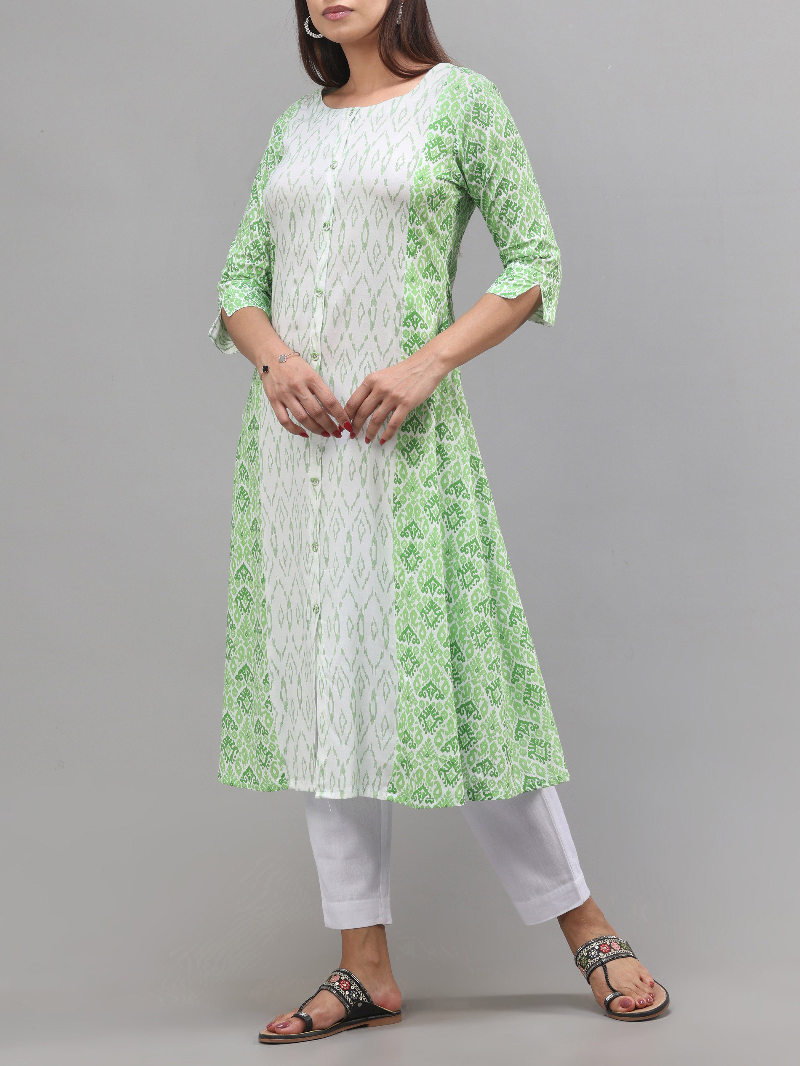 Multi Colour Viscose Printed Kurti
