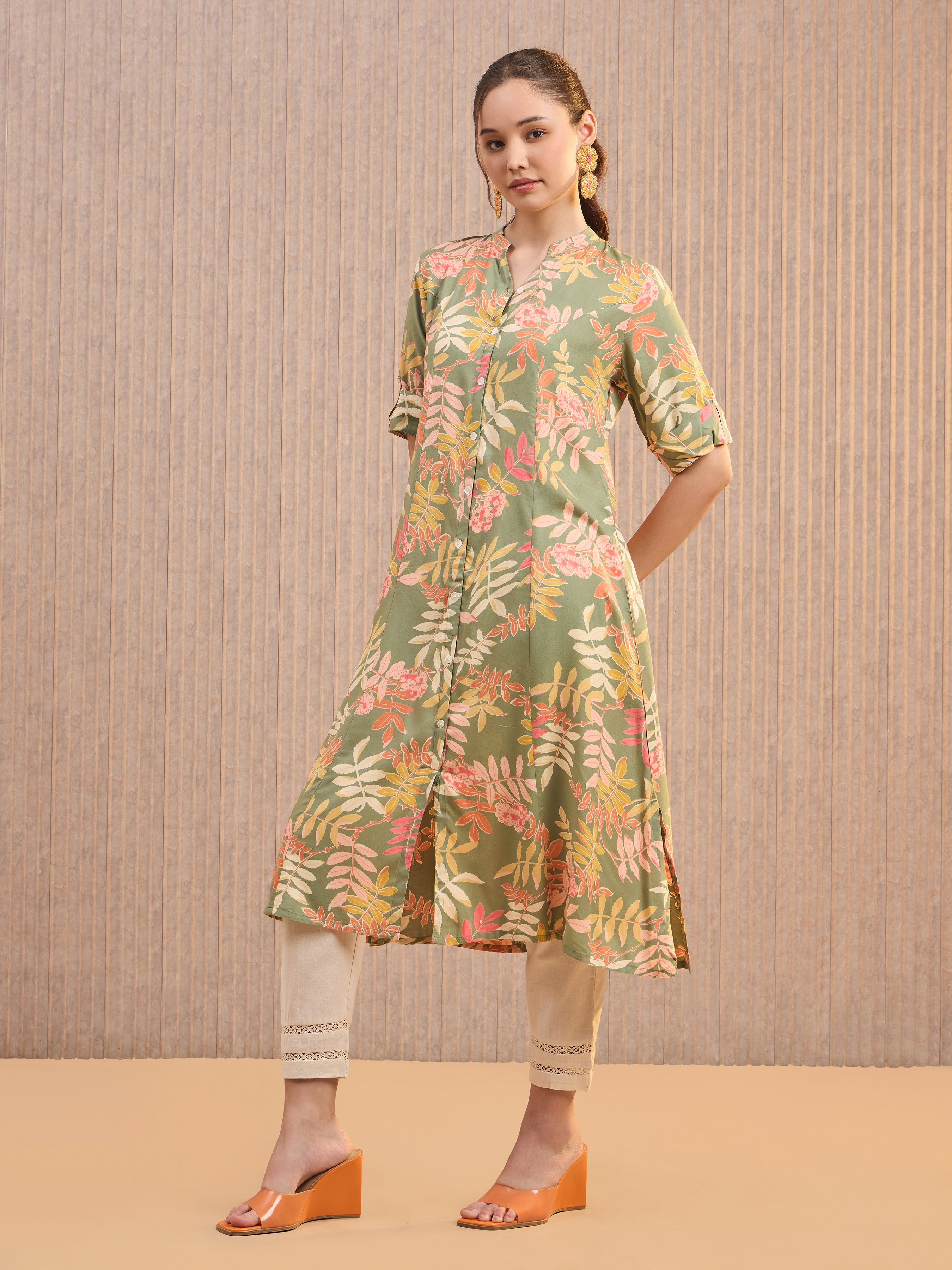 Multi Colour Viscose Printed Kurti