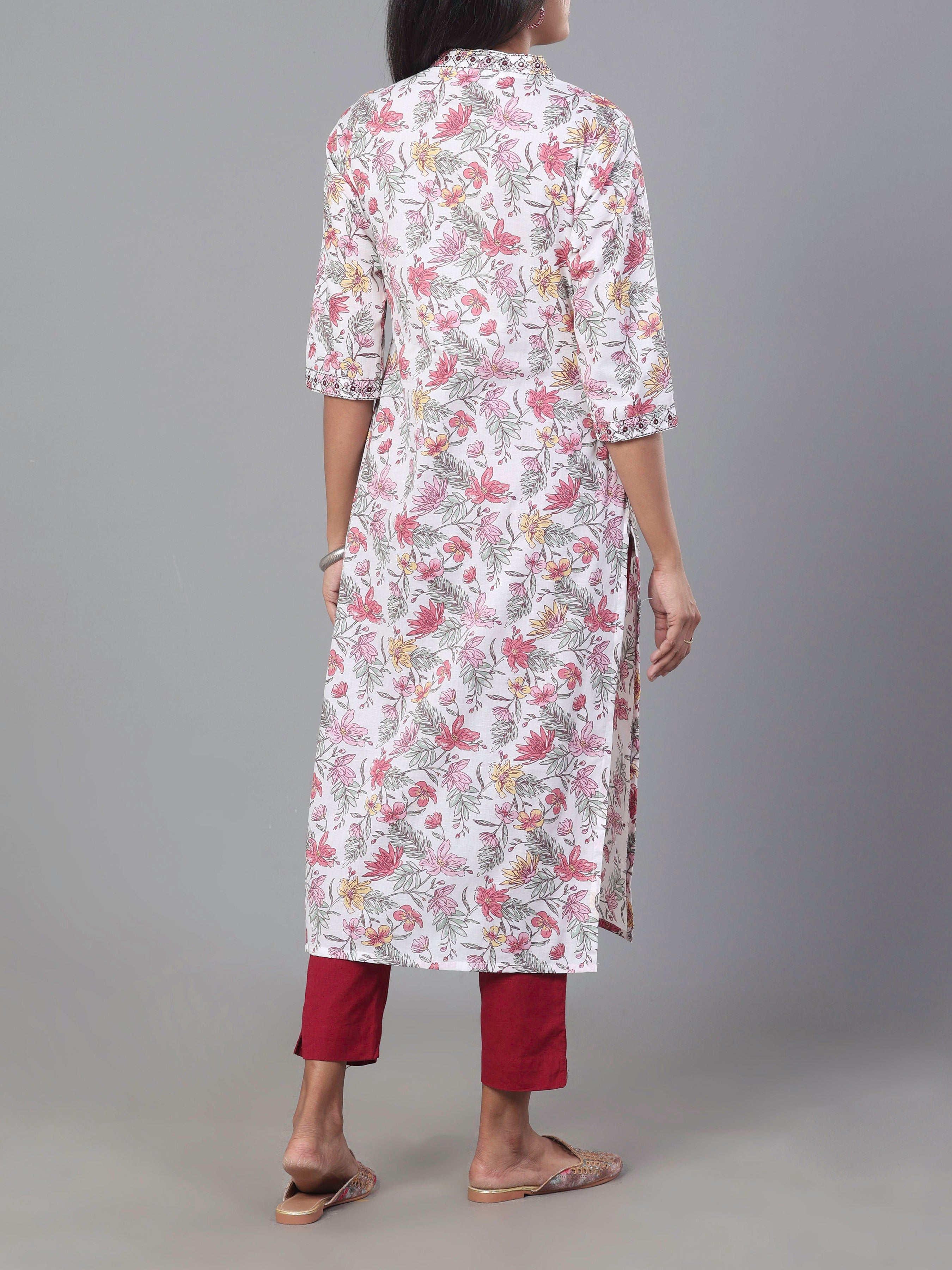Multi Colour Pure Cotton Printed Kurti