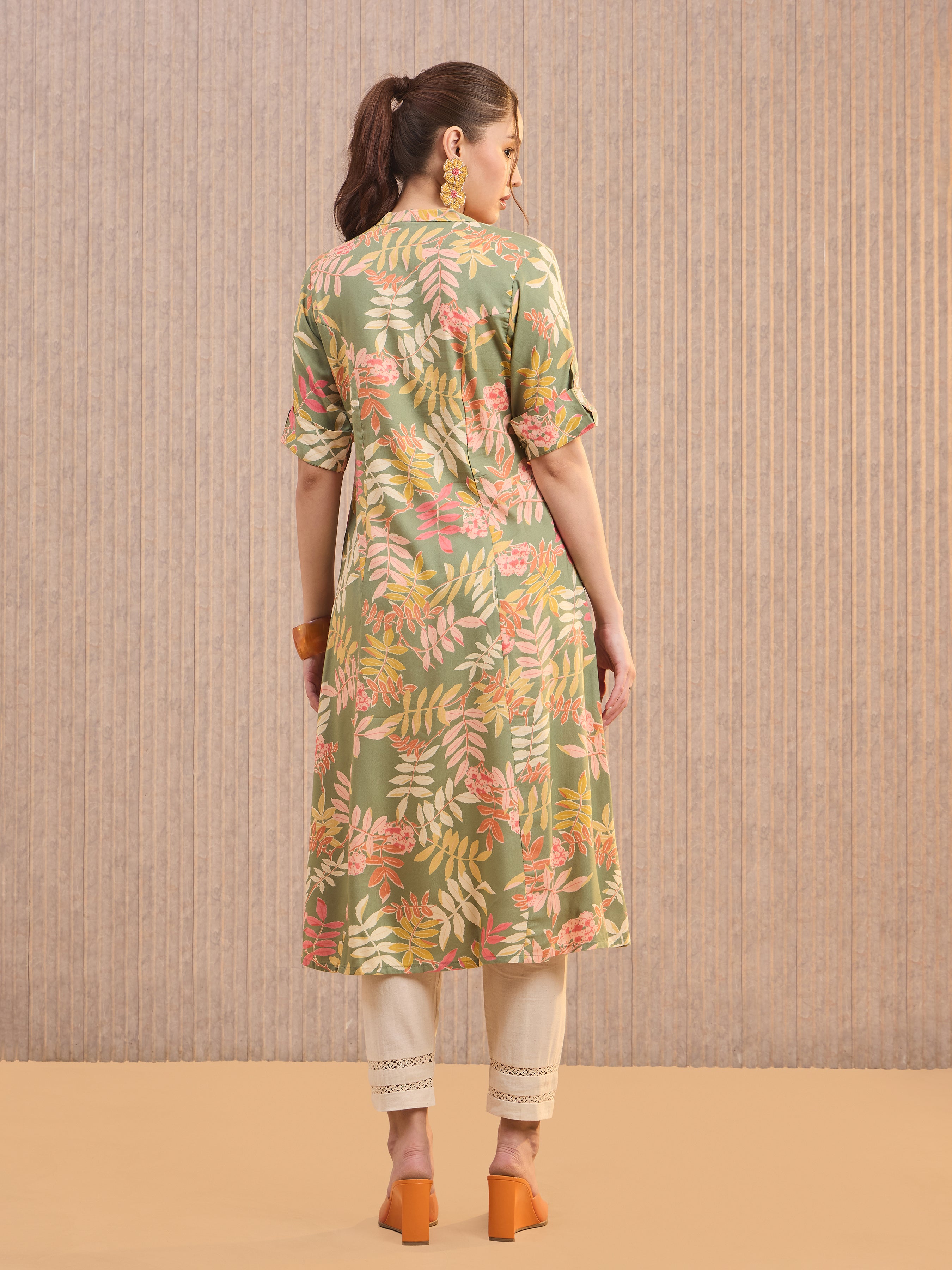 Multi Colour Viscose Printed Kurti