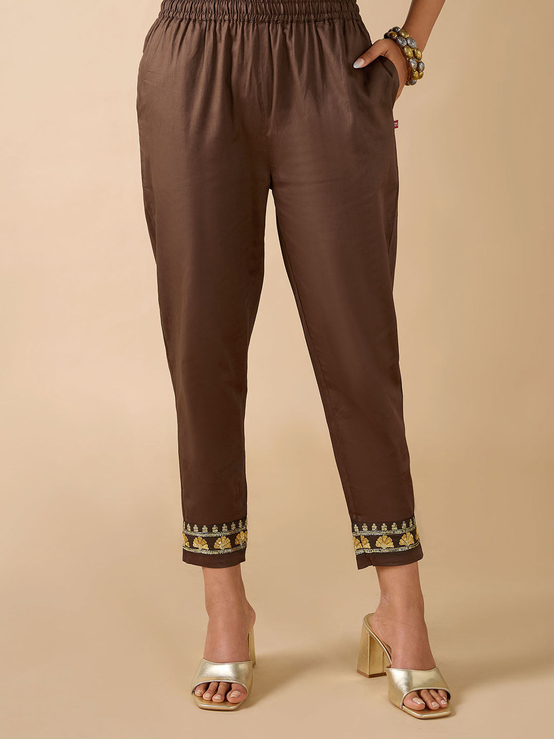 Mustard Yellow Muslin Silk Printed Kurti With Embroidery And Matching Bottom