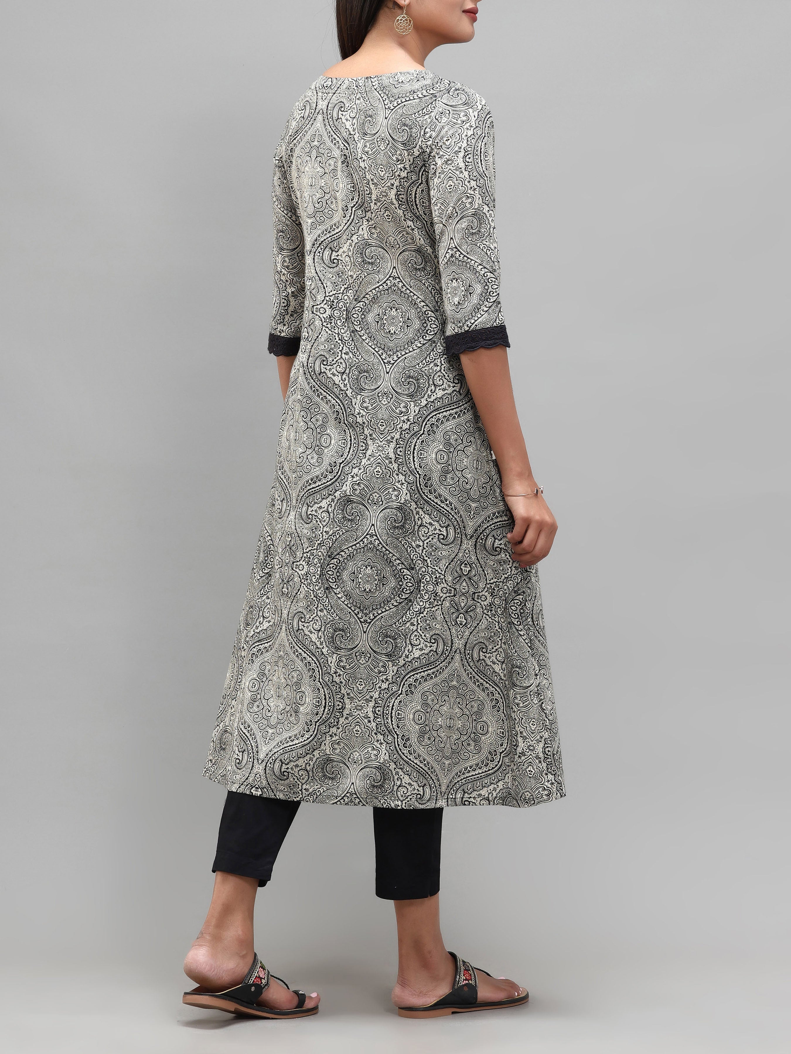 Multi Colour Pure Cotton Printed Kurti