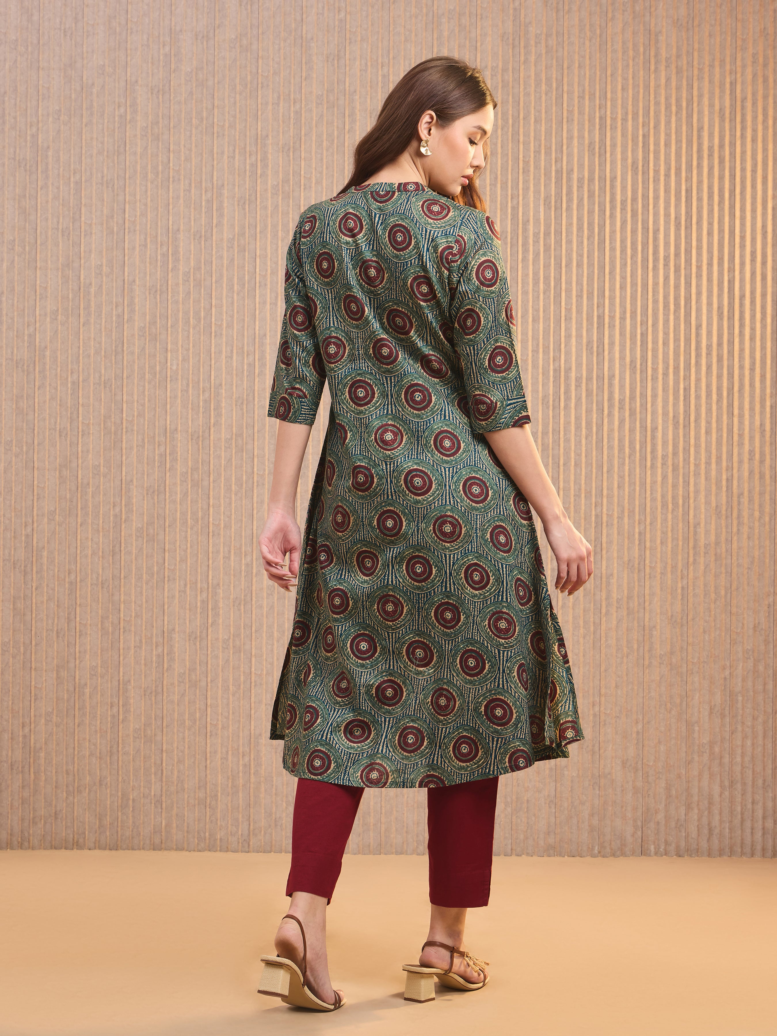 Multi Colour Pure Cotton Printed Kurti With Princess Cut