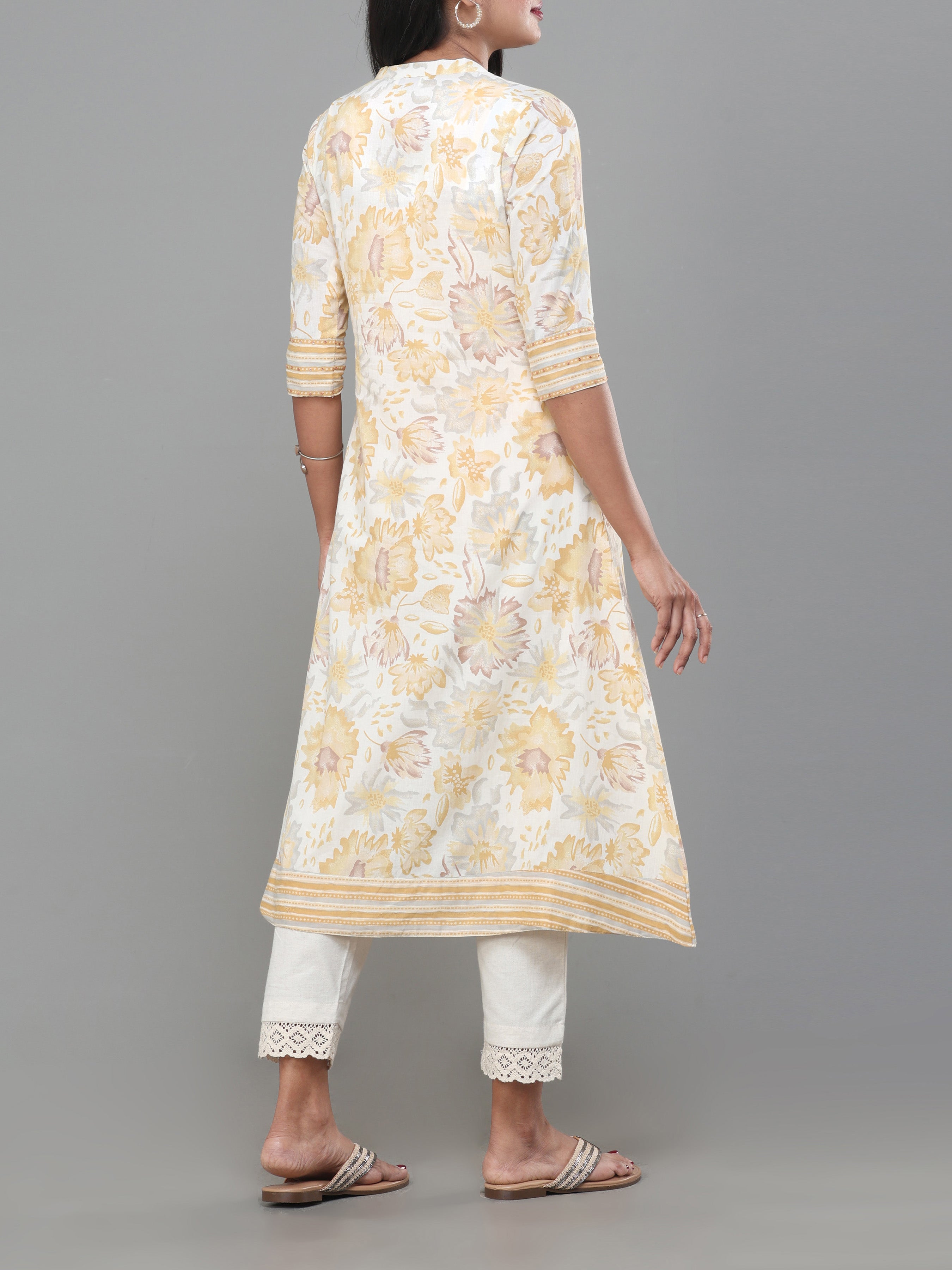 Multi Colour Pure Cotton Printed Kurti