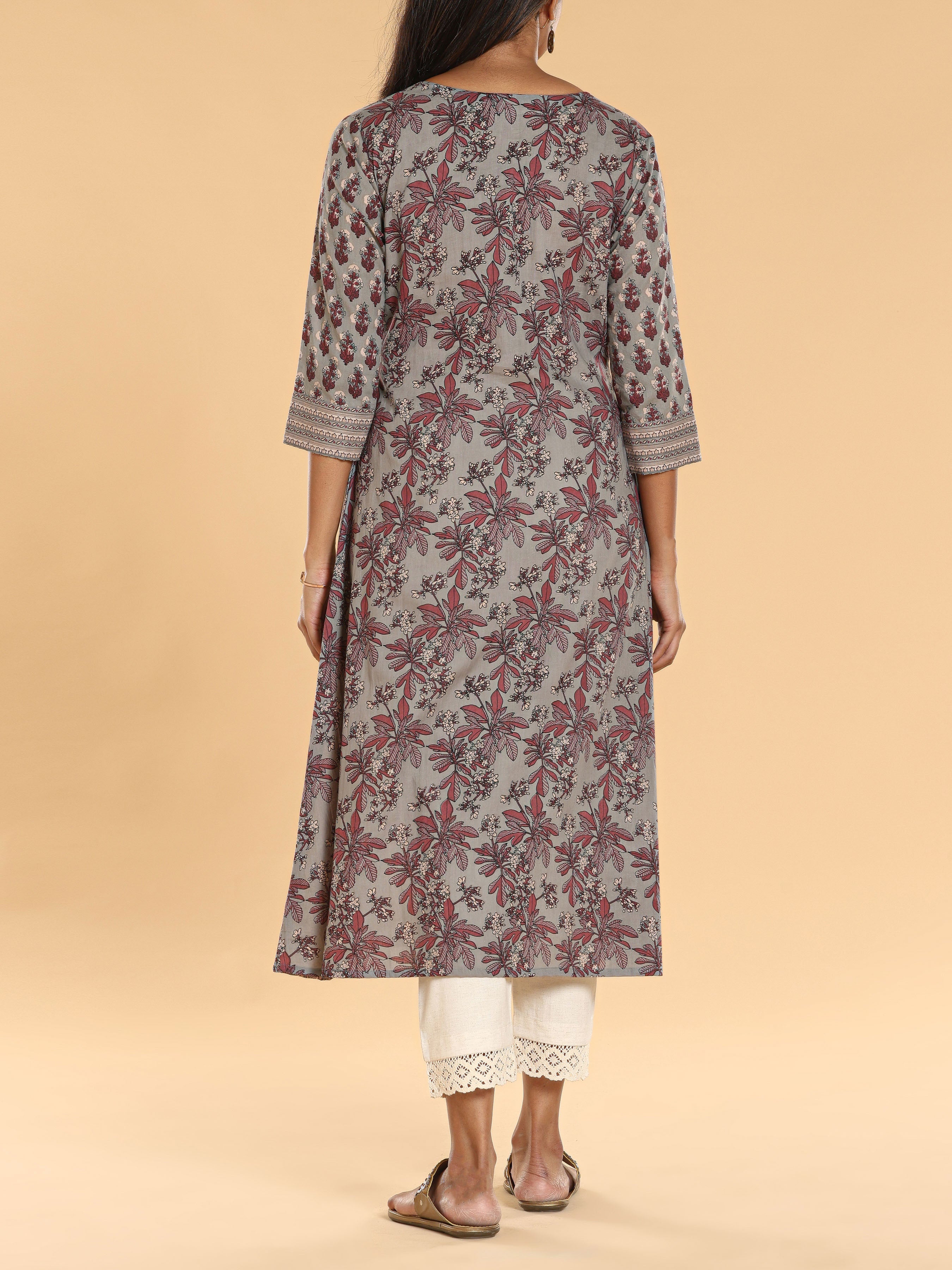 Multi Colour Pure Cotton Kurti With Print