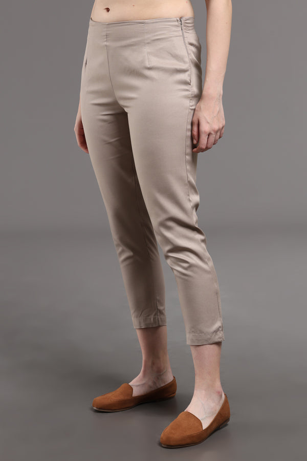 Cotton Giza Satin Pencil Pant