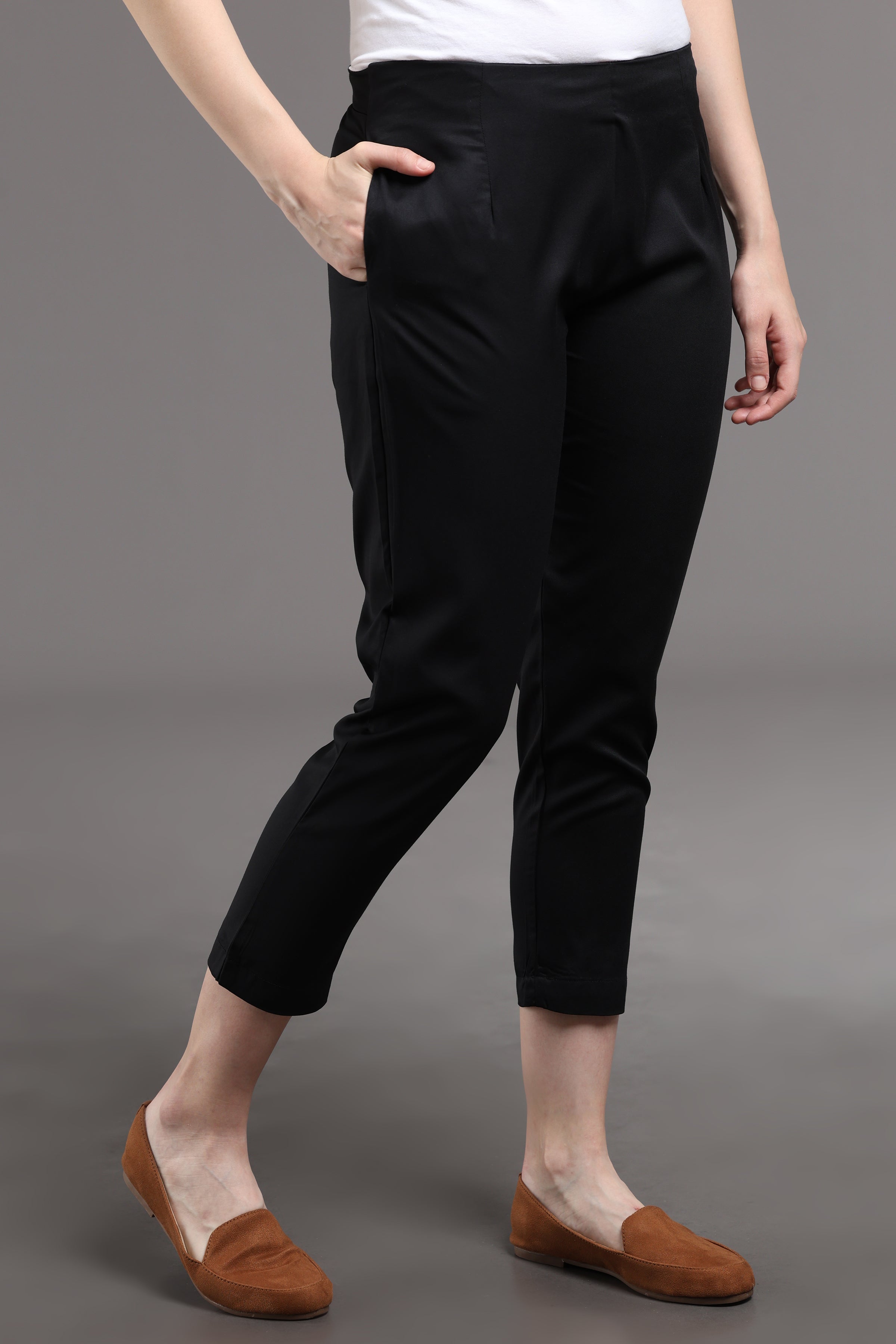 Cotton Giza Satin Pencil Pant