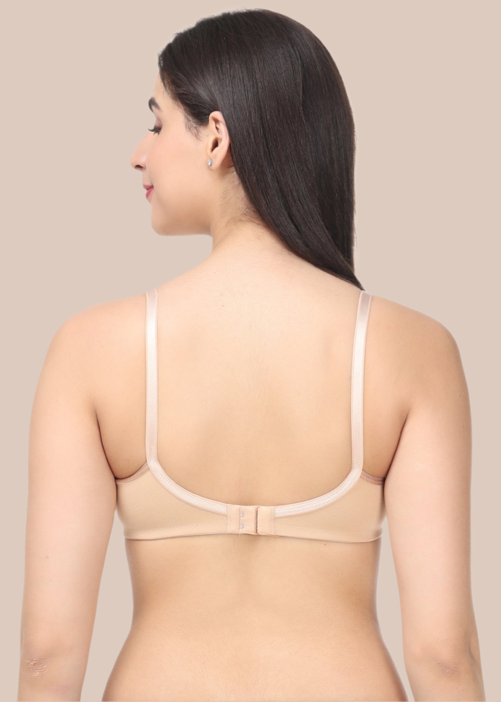 HENA:Double Layered Flat Seamed Cup Bra