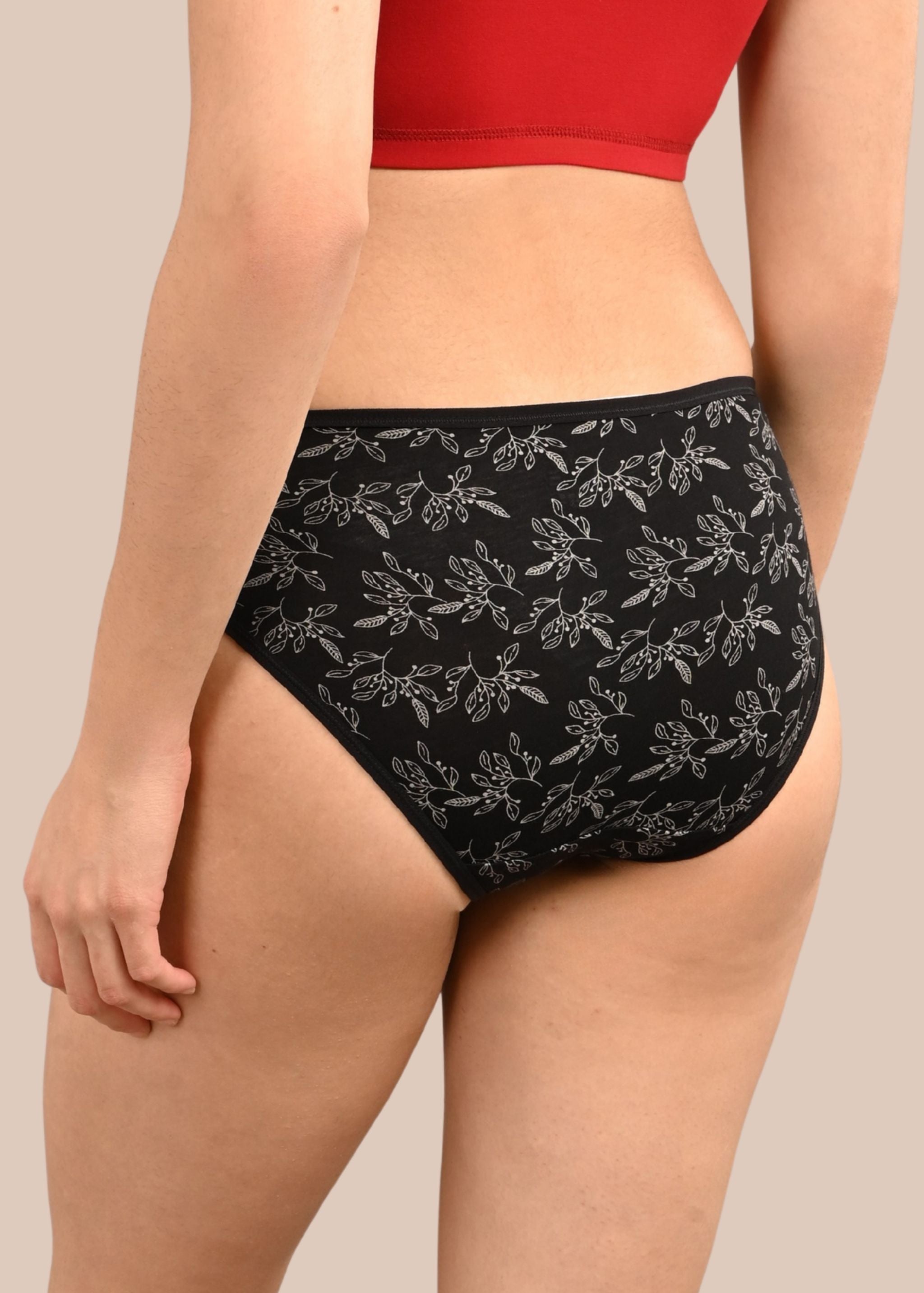 Femi: Folding Elastic Printed Panty