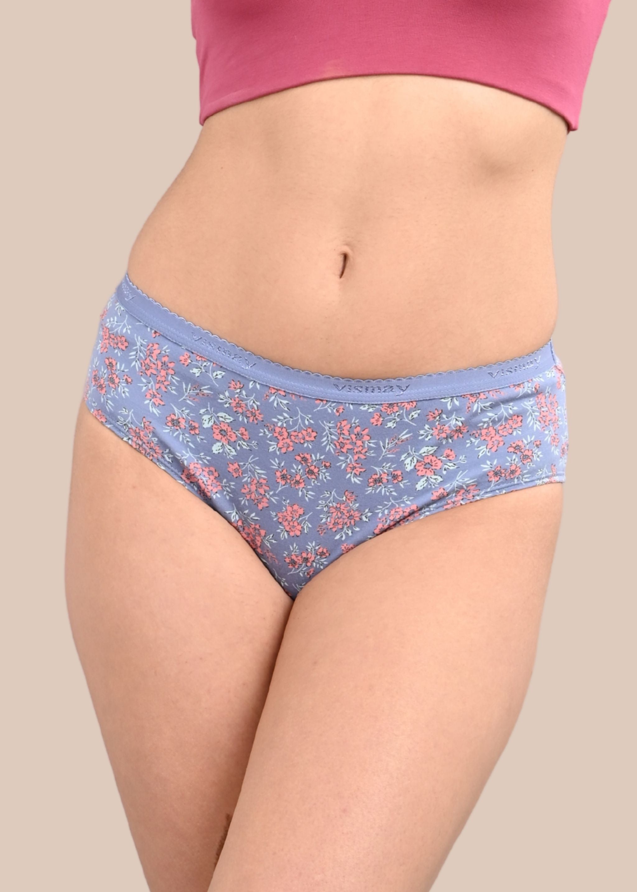 KAYLE: Printed Outer Elastic Hipster Panty
