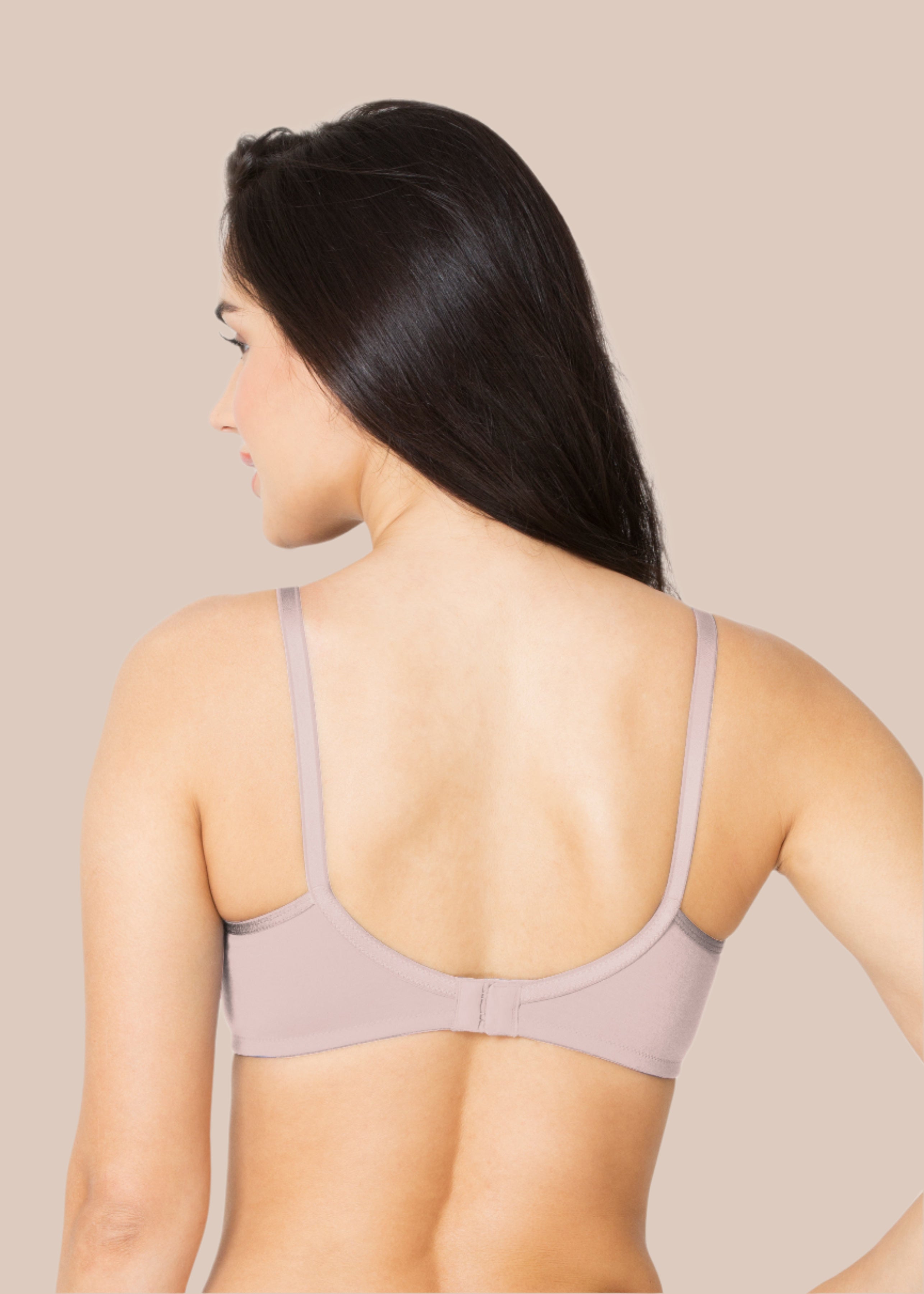 HENA:Double Layered Flat Seamed Cup Bra