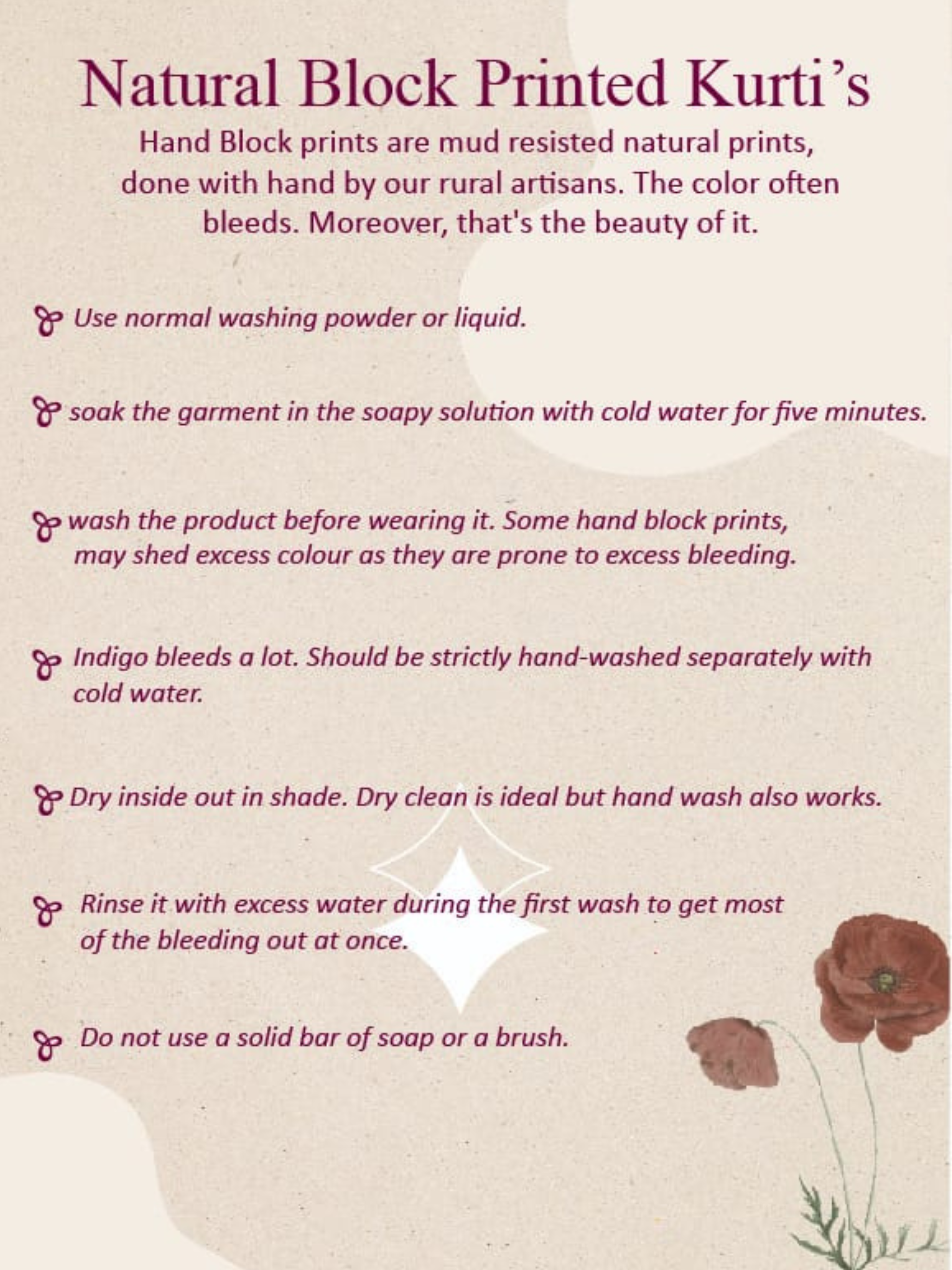 Indigo Blue Cotton Printed Flared Kurti With Curved Hem