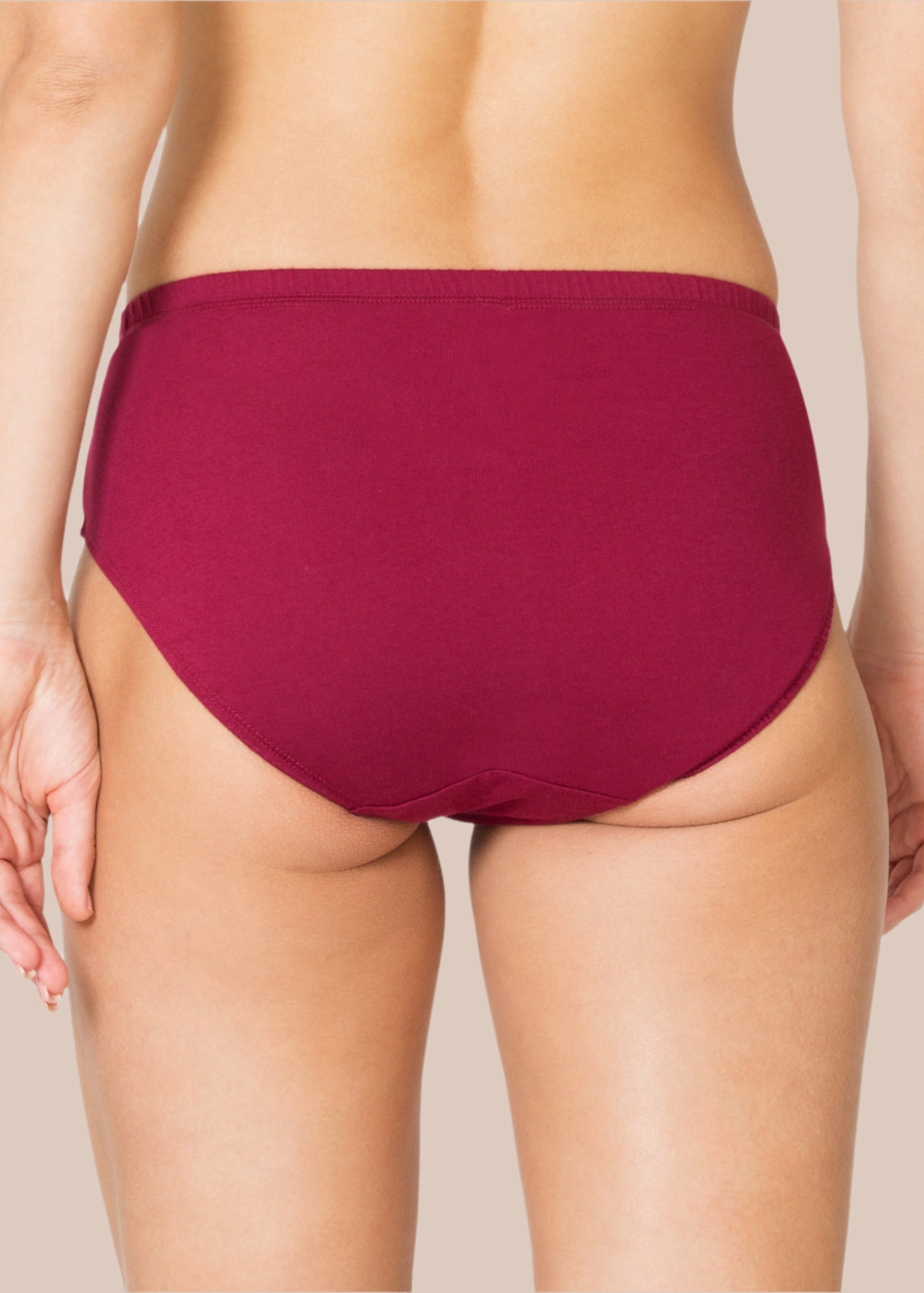 HELEN: Solid Inner Elastic Hipster Panty
