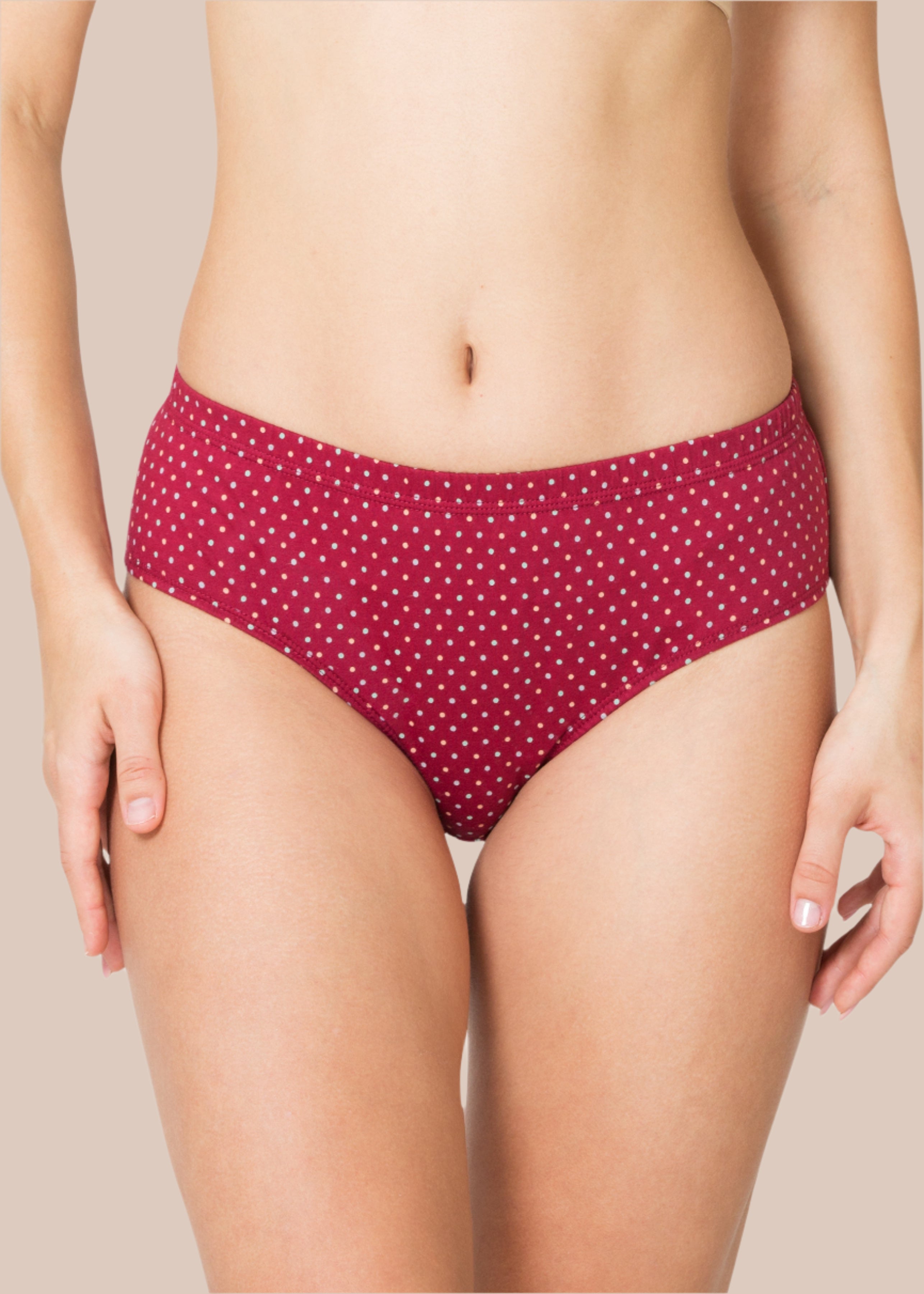ZIDA: Printed Inner Elastic Hipster Panty