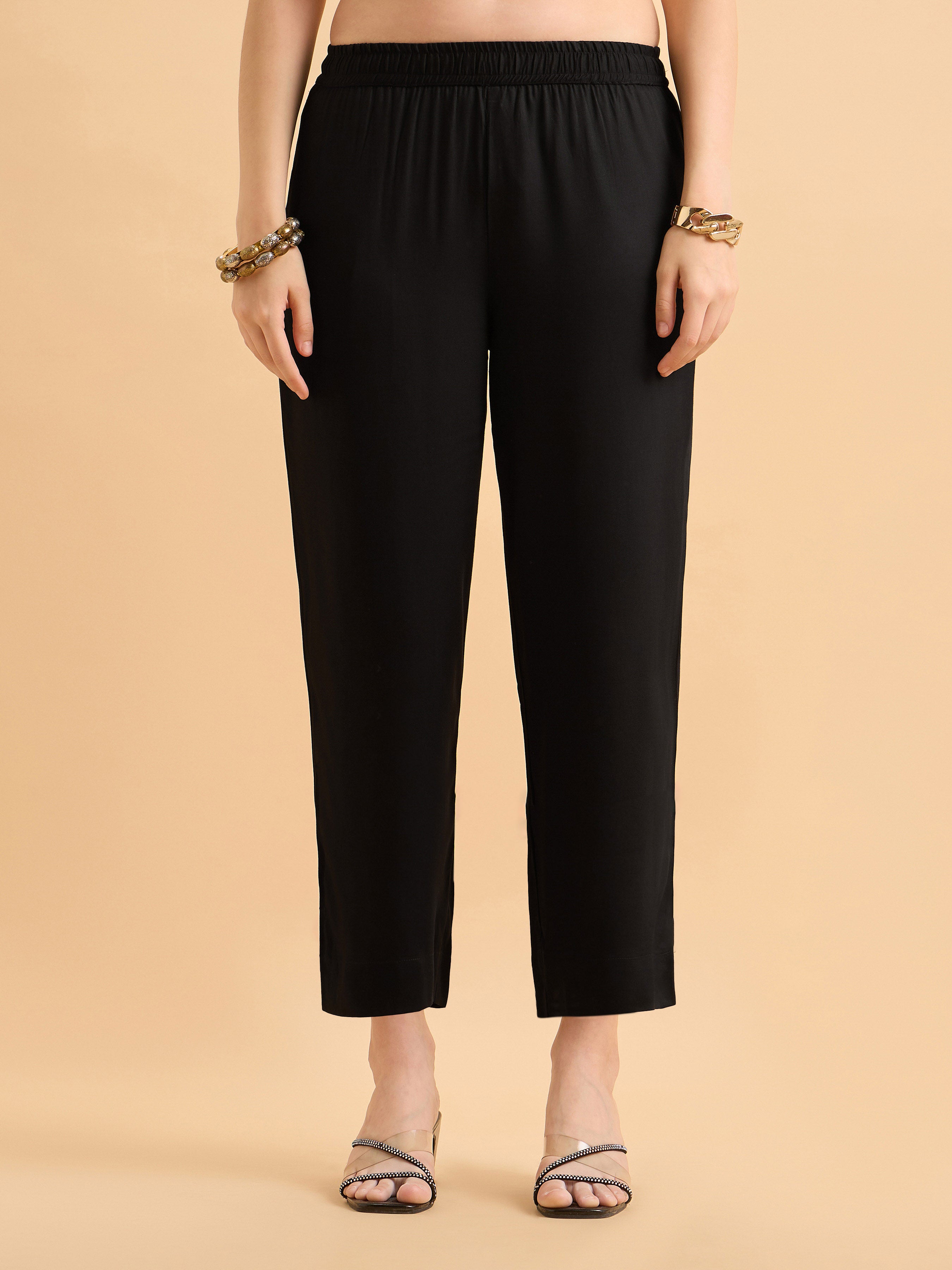 Black Viscose Kurti Set With Kalamkari Dupatta