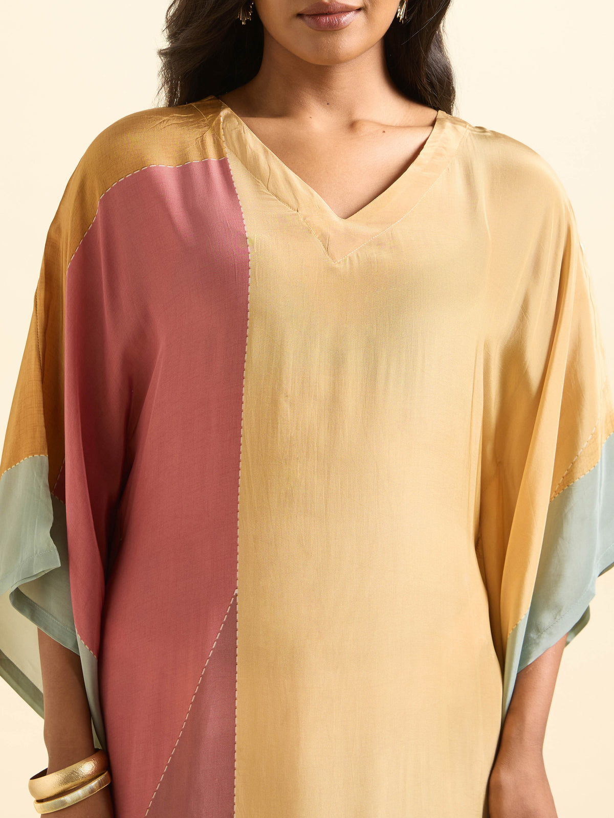Multi Colour Crepe Printed Kaftan