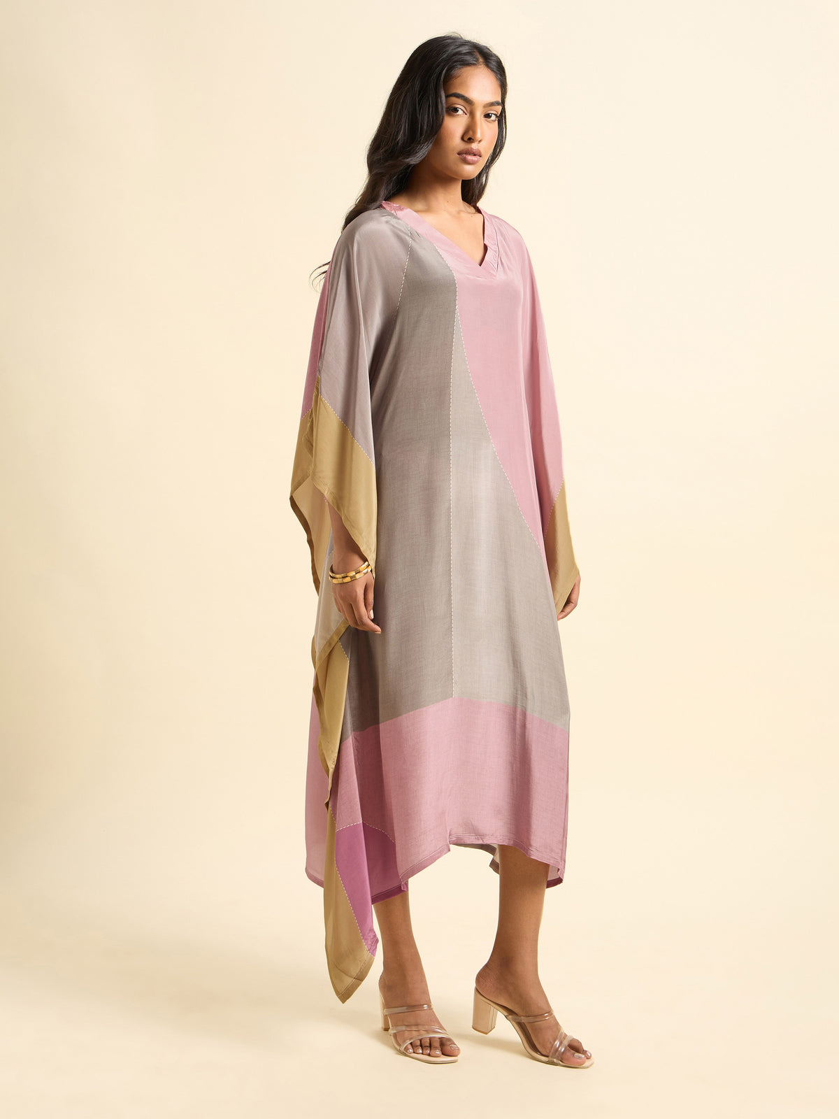 Multi Colour Crepe Kaftan