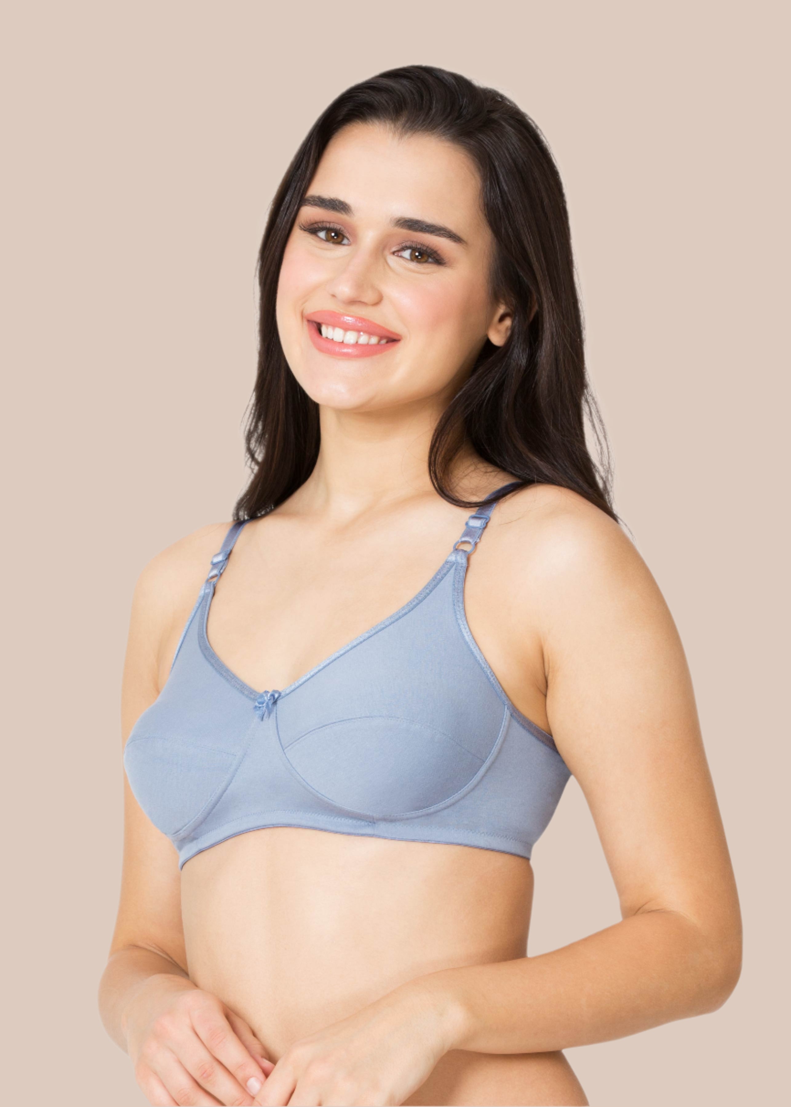 HENA:Double Layered Flat Seamed Cup Bra