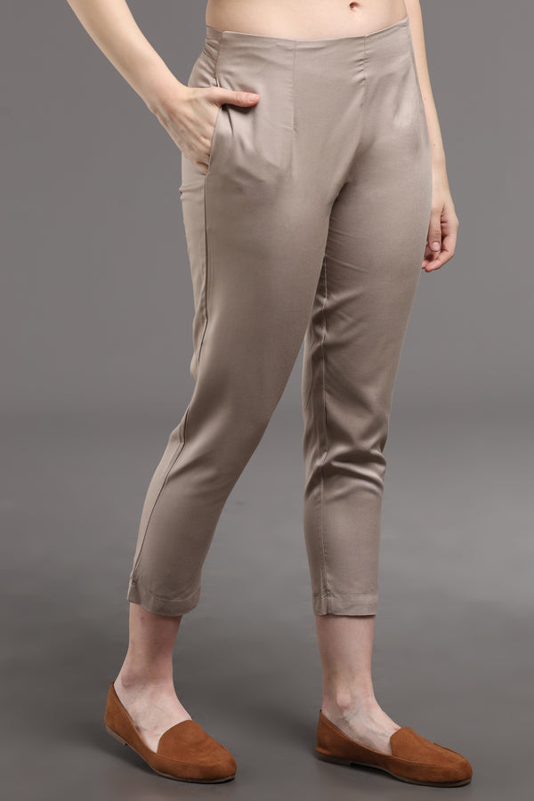 Cotton Giza Satin Pencil Pant