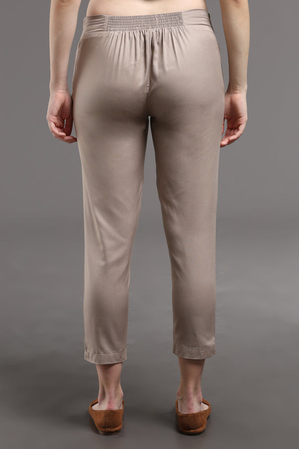Cotton Giza Satin Pencil Pant