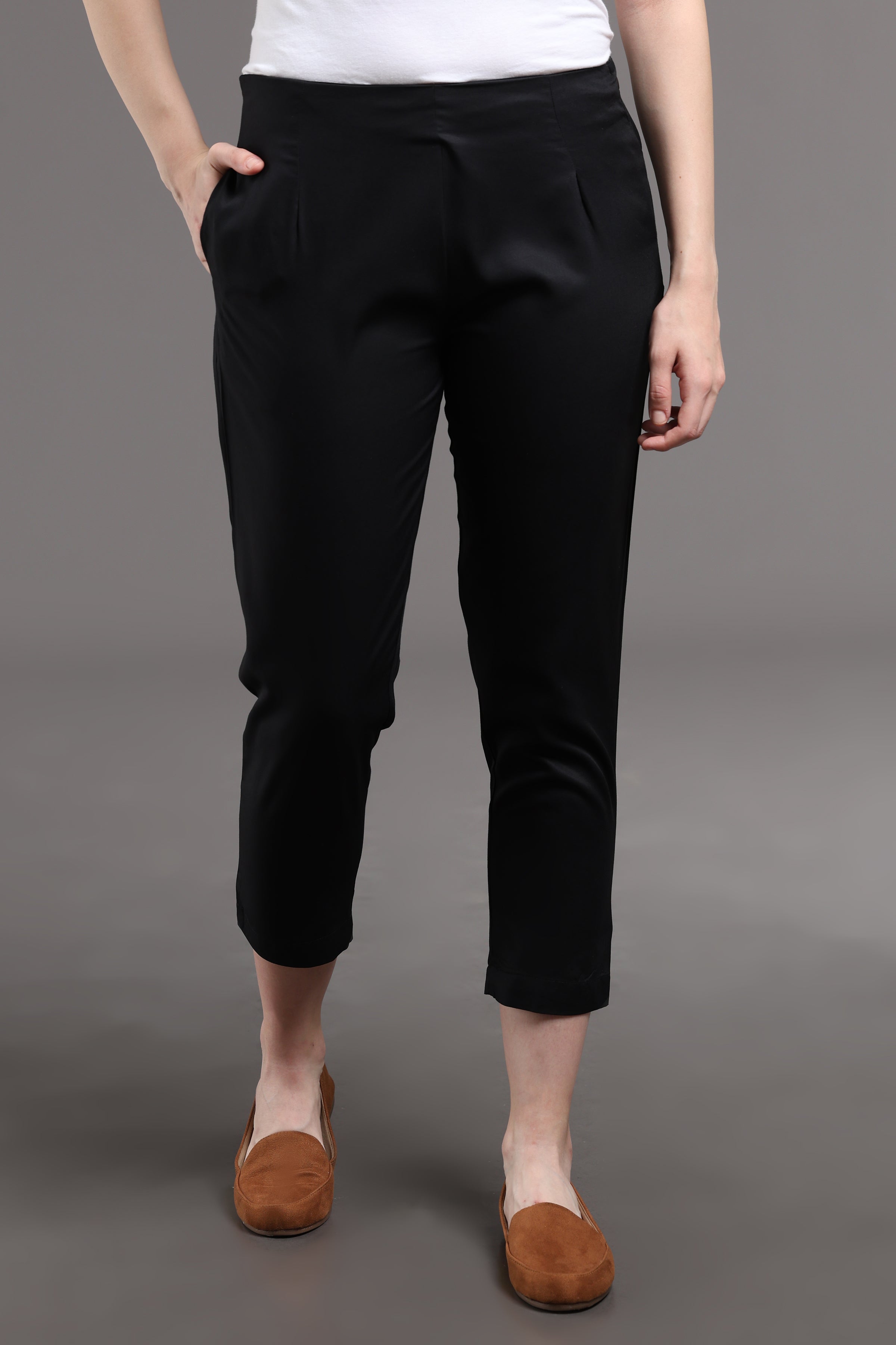 Cotton Giza Satin Pencil Pant