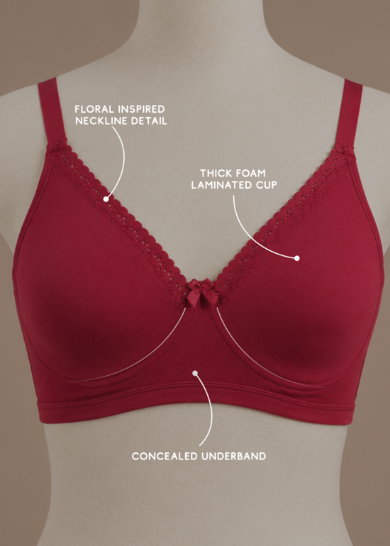 BLOOM: Foam Moulded Flower Neck Bra