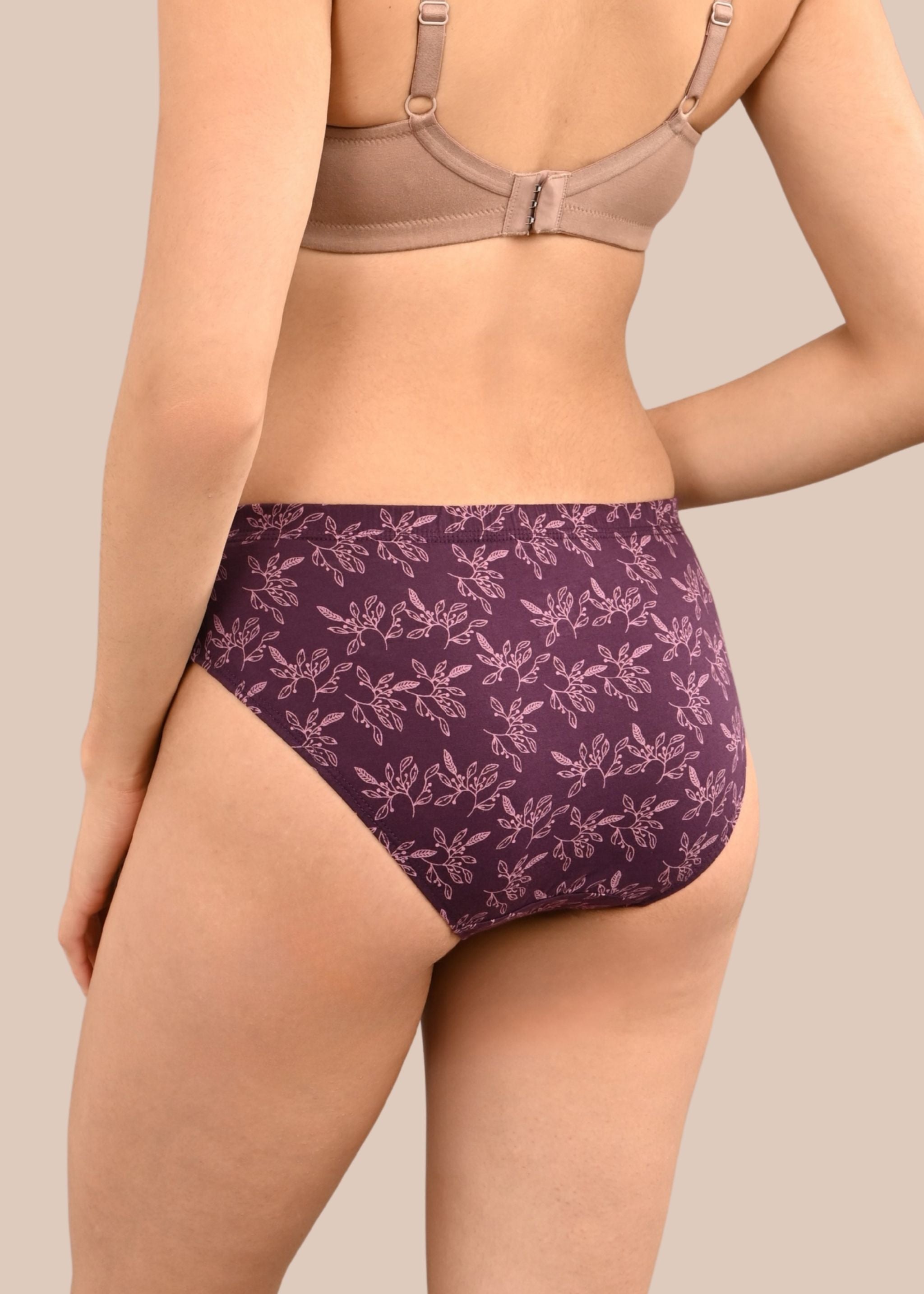 ZIDA: Printed Inner Elastic Hipster Panty