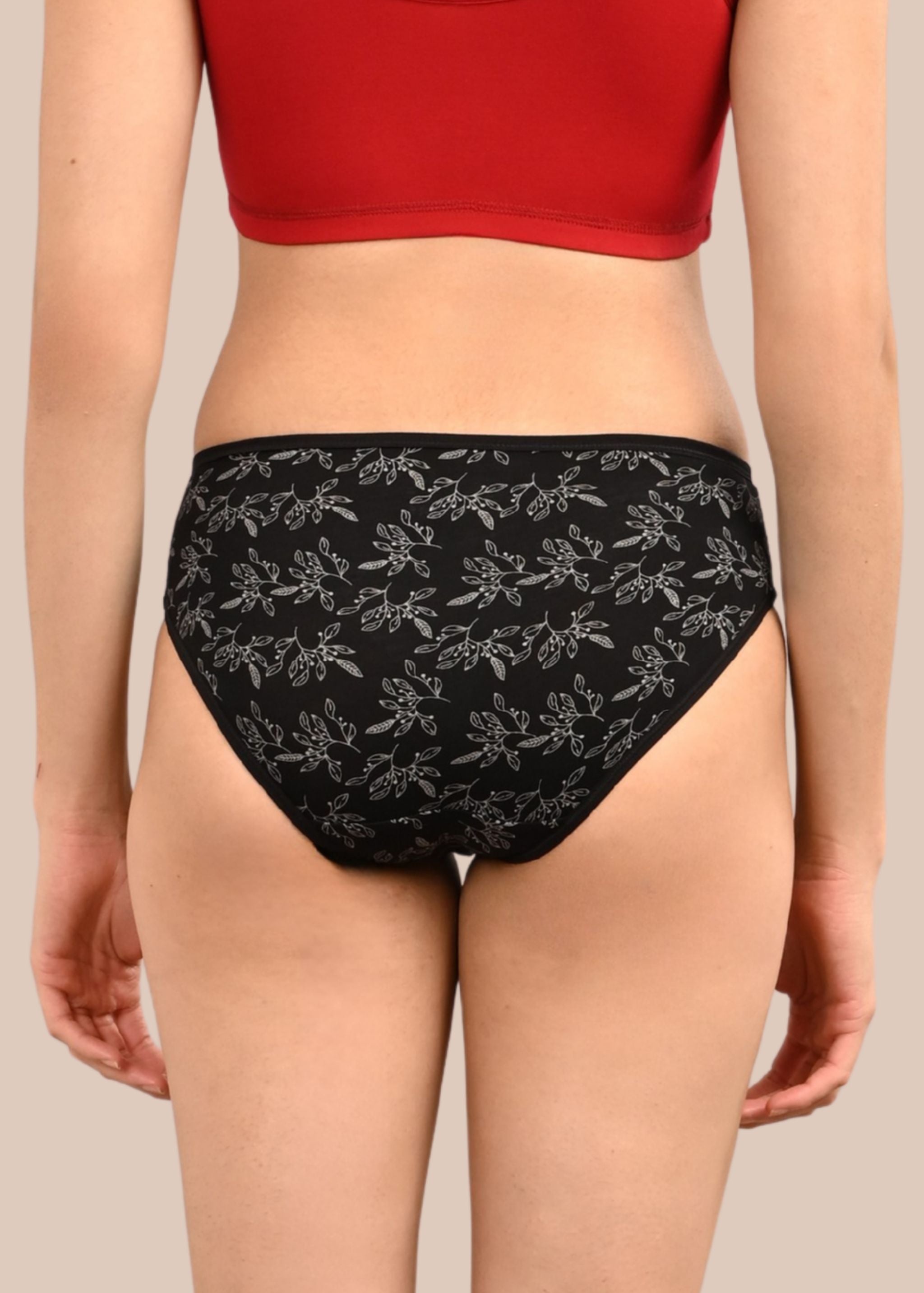 Femi: Folding Elastic Printed Panty