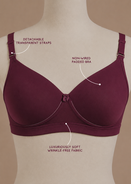 IRIN :Padded Bra With Transprent Strap