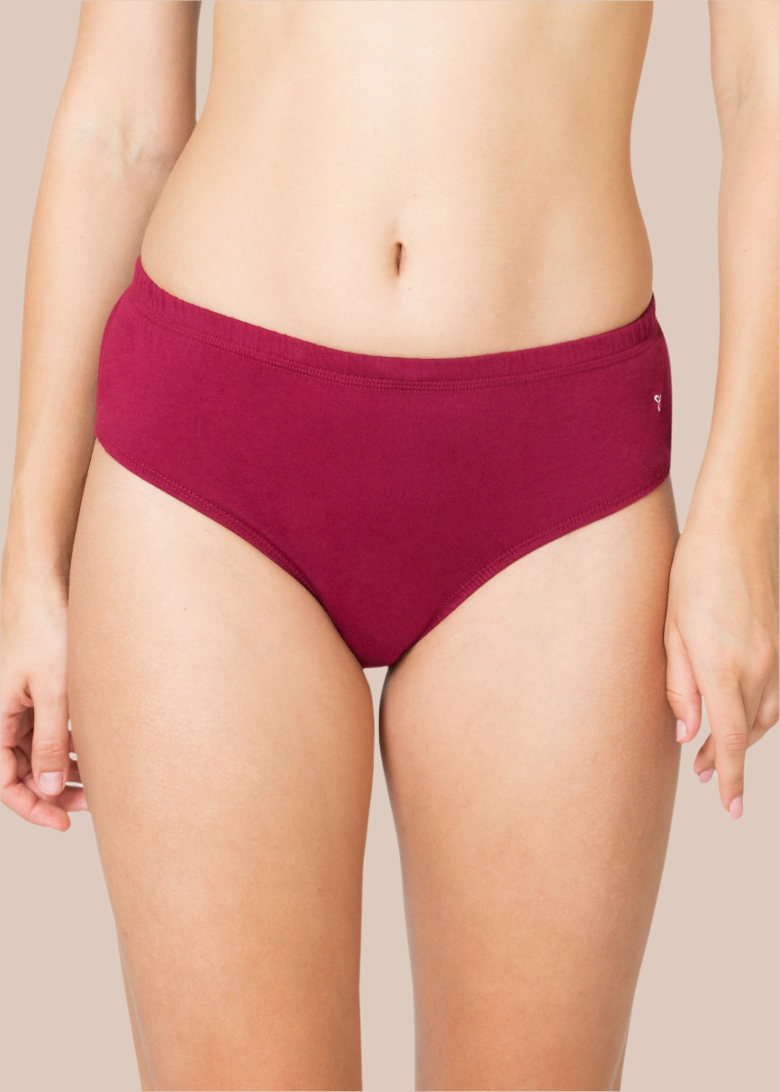 HELEN: Solid Inner Elastic Hipster Panty