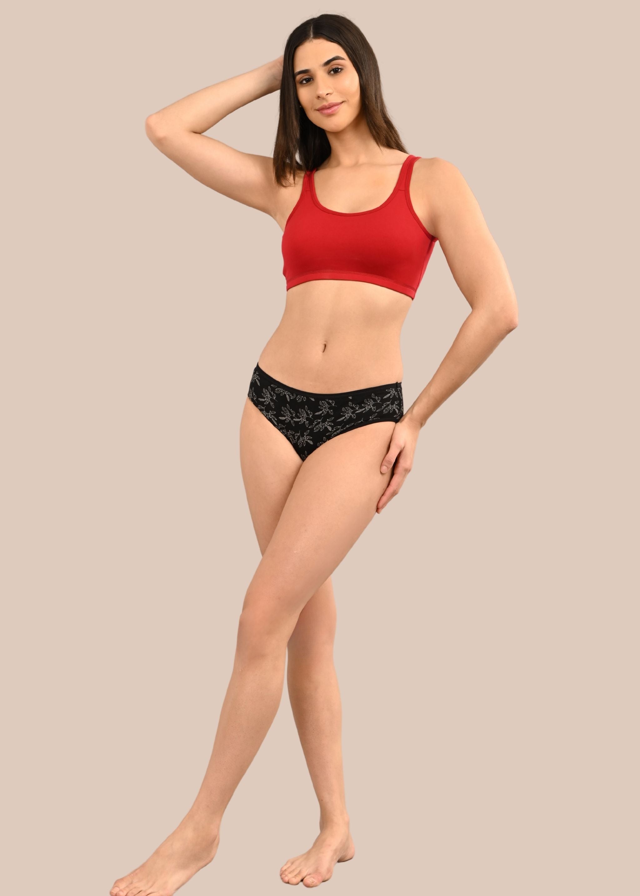 Femi: Folding Elastic Printed Panty