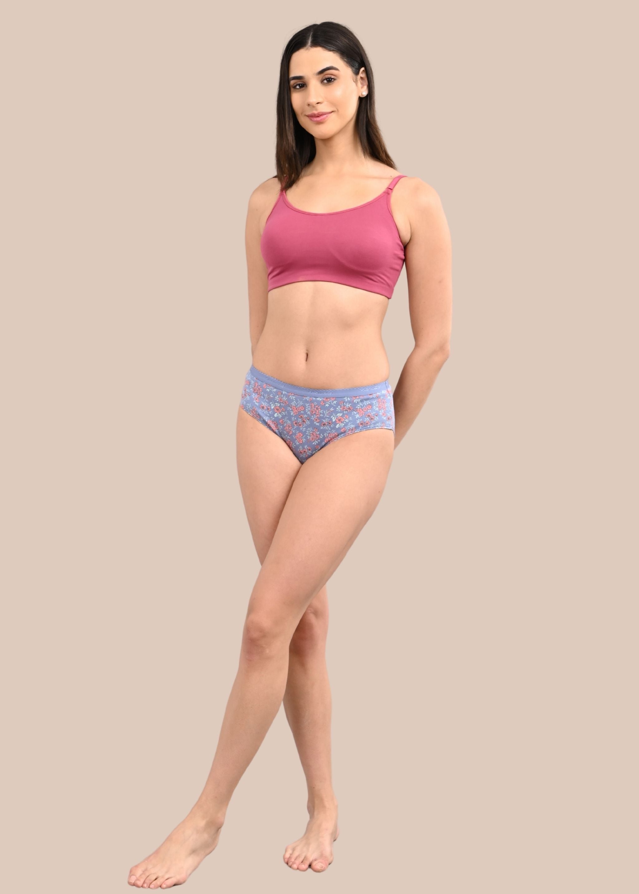 KAYLE: Printed Outer Elastic Hipster Panty