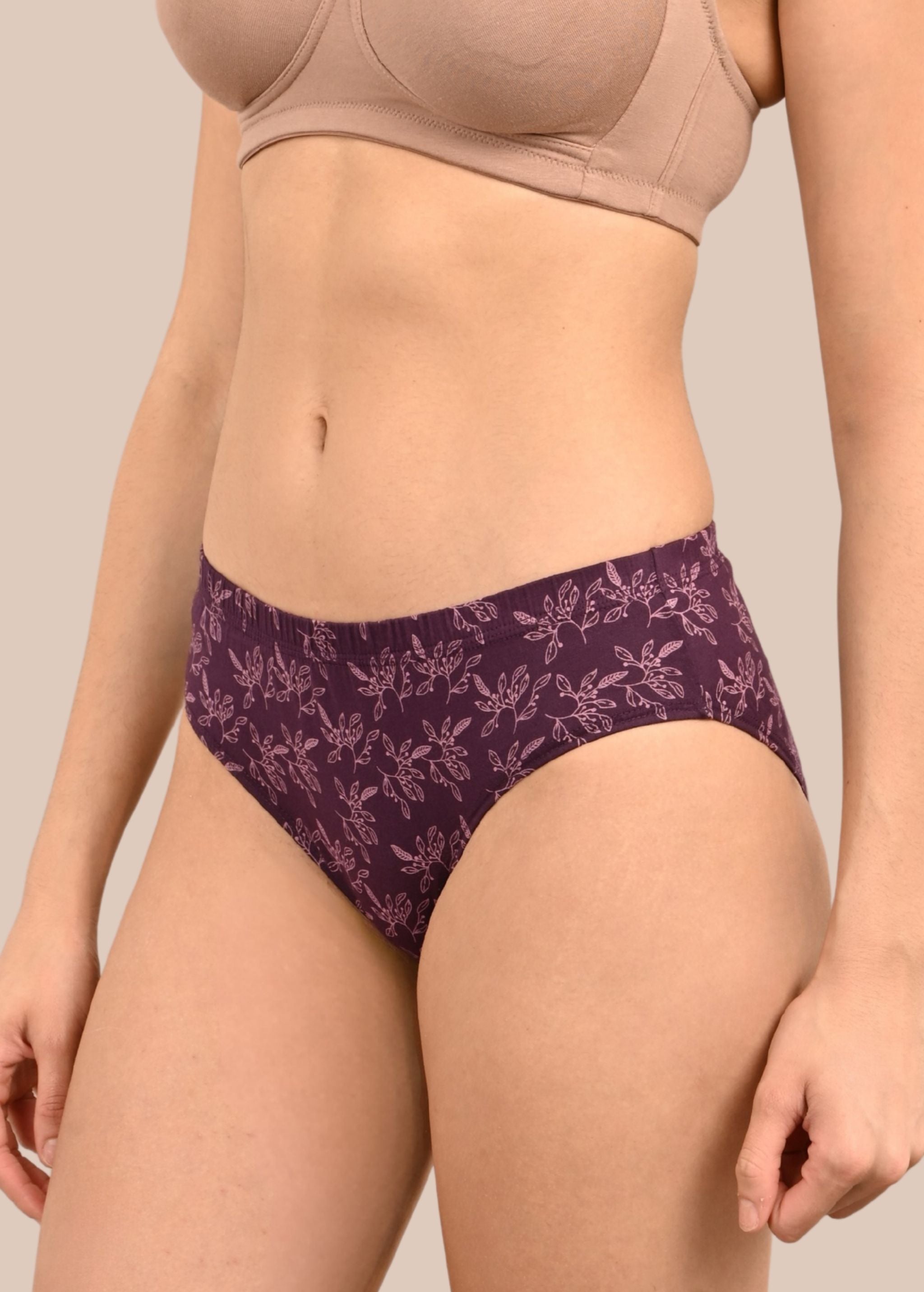 ZIDA: Printed Inner Elastic Hipster Panty