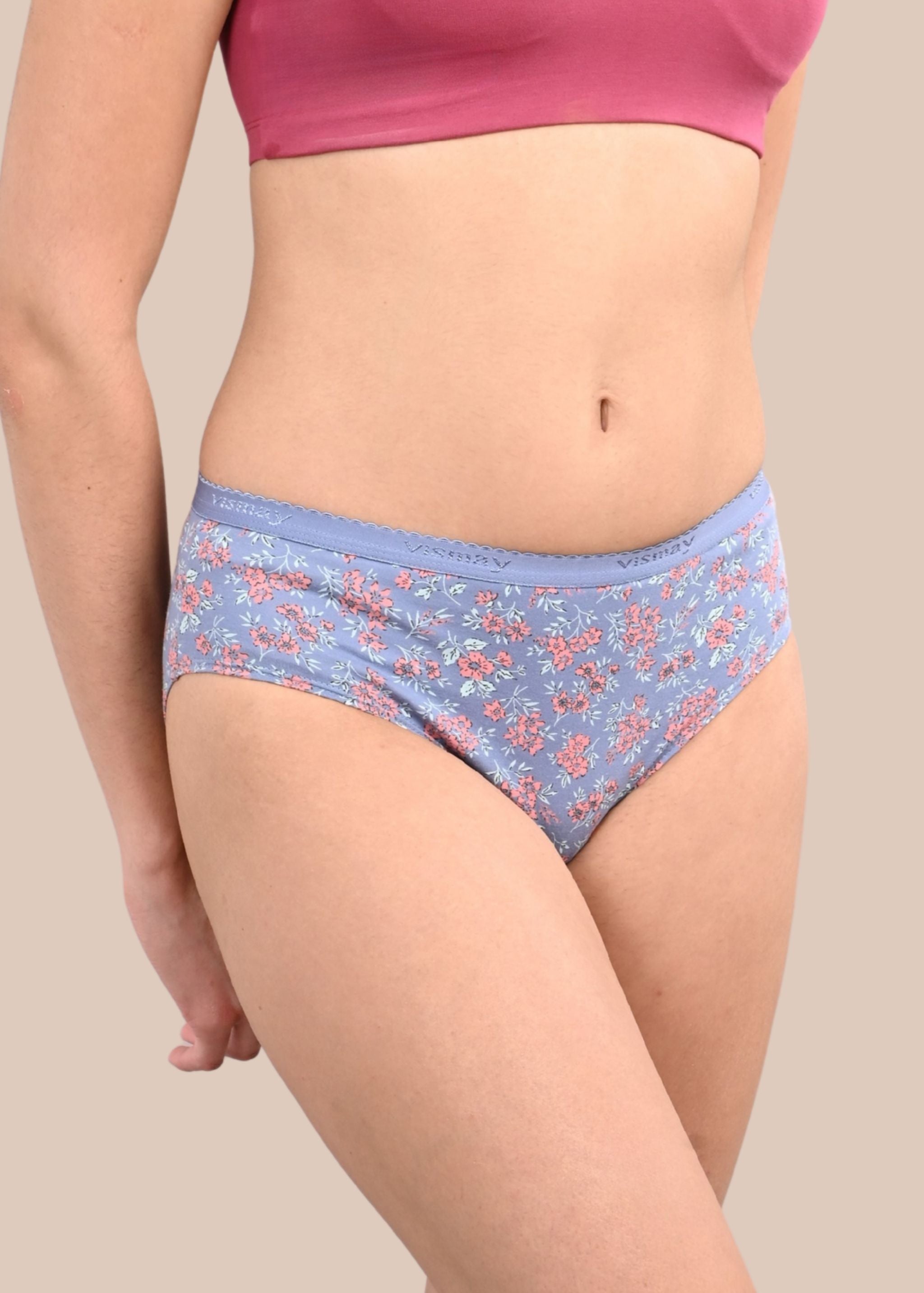 KAYLE: Printed Outer Elastic Hipster Panty