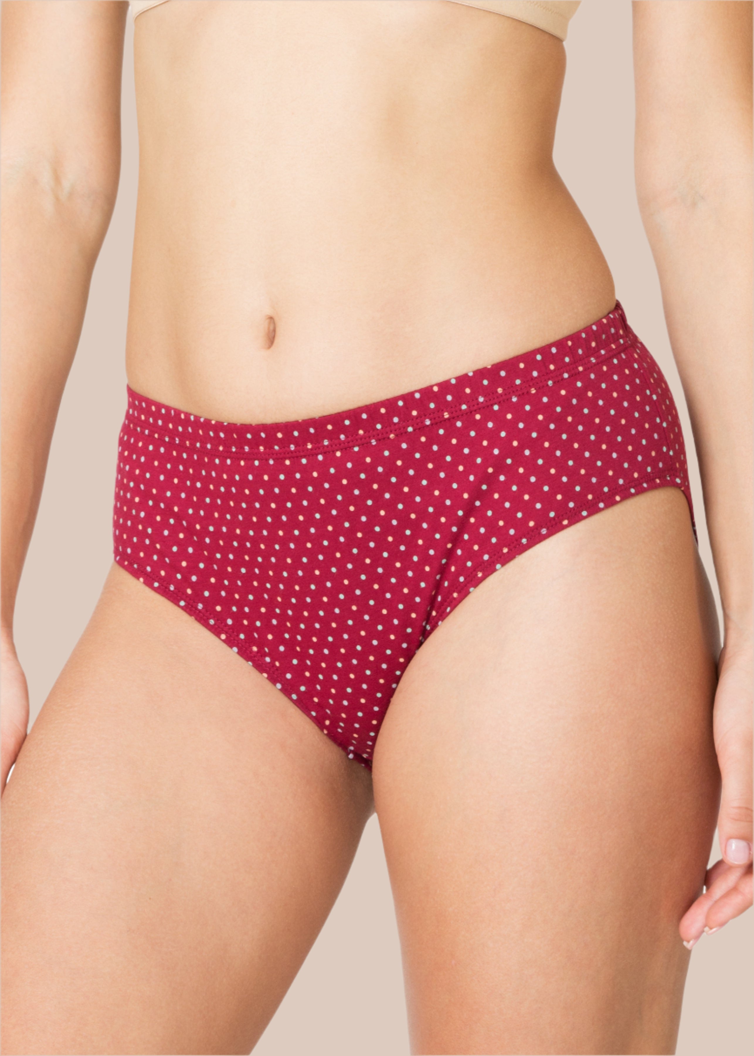 ZIDA: Printed Inner Elastic Hipster Panty