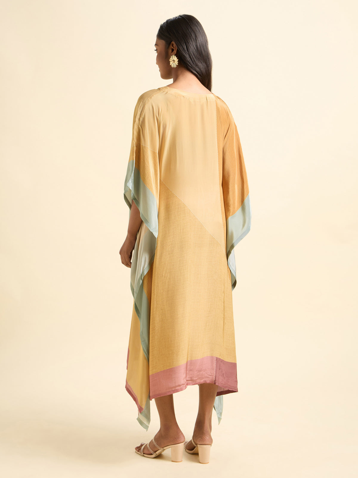 Multi Colour Crepe Printed Kaftan