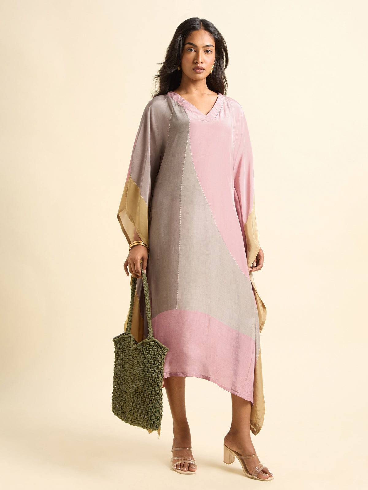 Multi Colour Crepe Kaftan