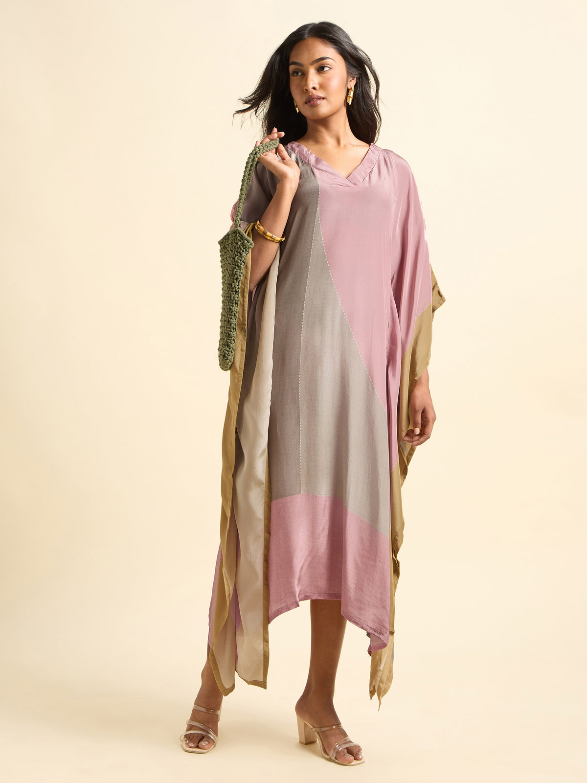 Multi Colour Crepe Kaftan