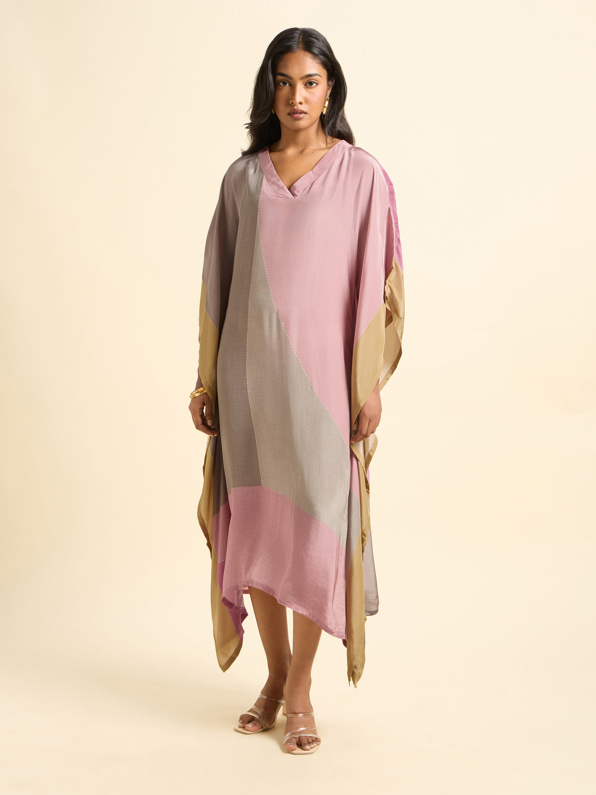 Multi Colour Crepe Kaftan